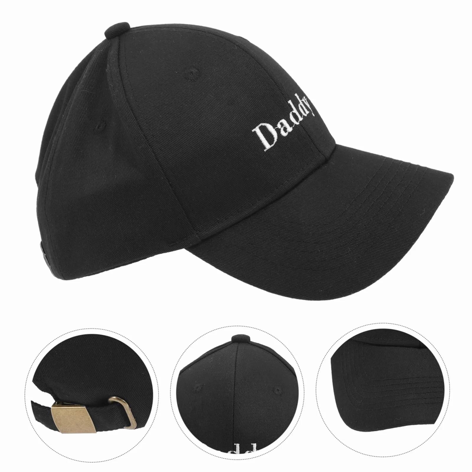 OUNONA Czarny Kapelusz Baseballowy Daddy Męski Kapelusz Przeciwsłoneczny Peaked Cap Do Użytku Zewnątrz Akcesorium Każdą Okazję