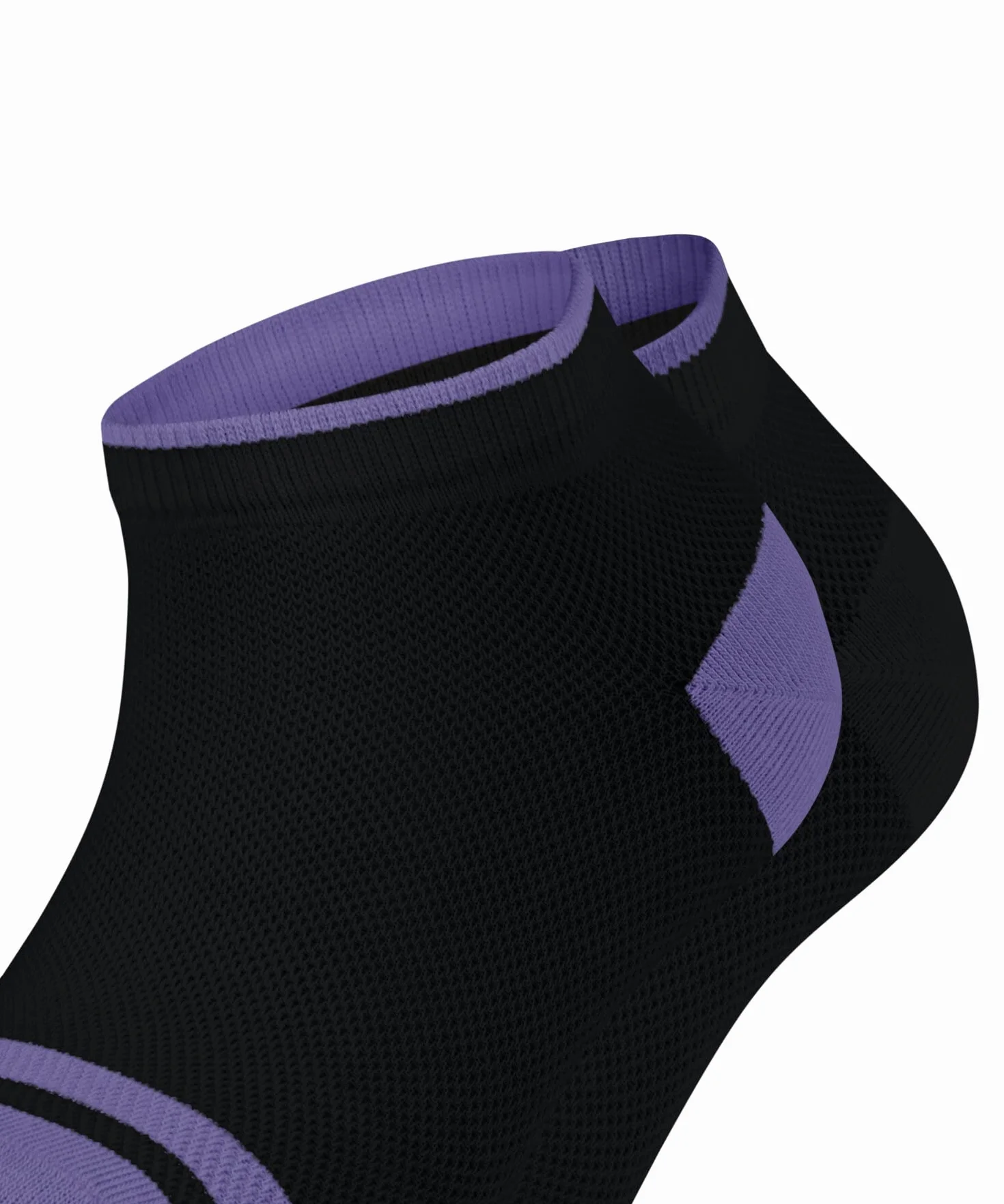 ESPRIT Kobiety Skarpety do trampek Mesh Stripe 2-Pack W SN Trwała Organiczna Bawełna krótkie jednokolorowe 2 Pak, Czarny (Black 3000), 39-42