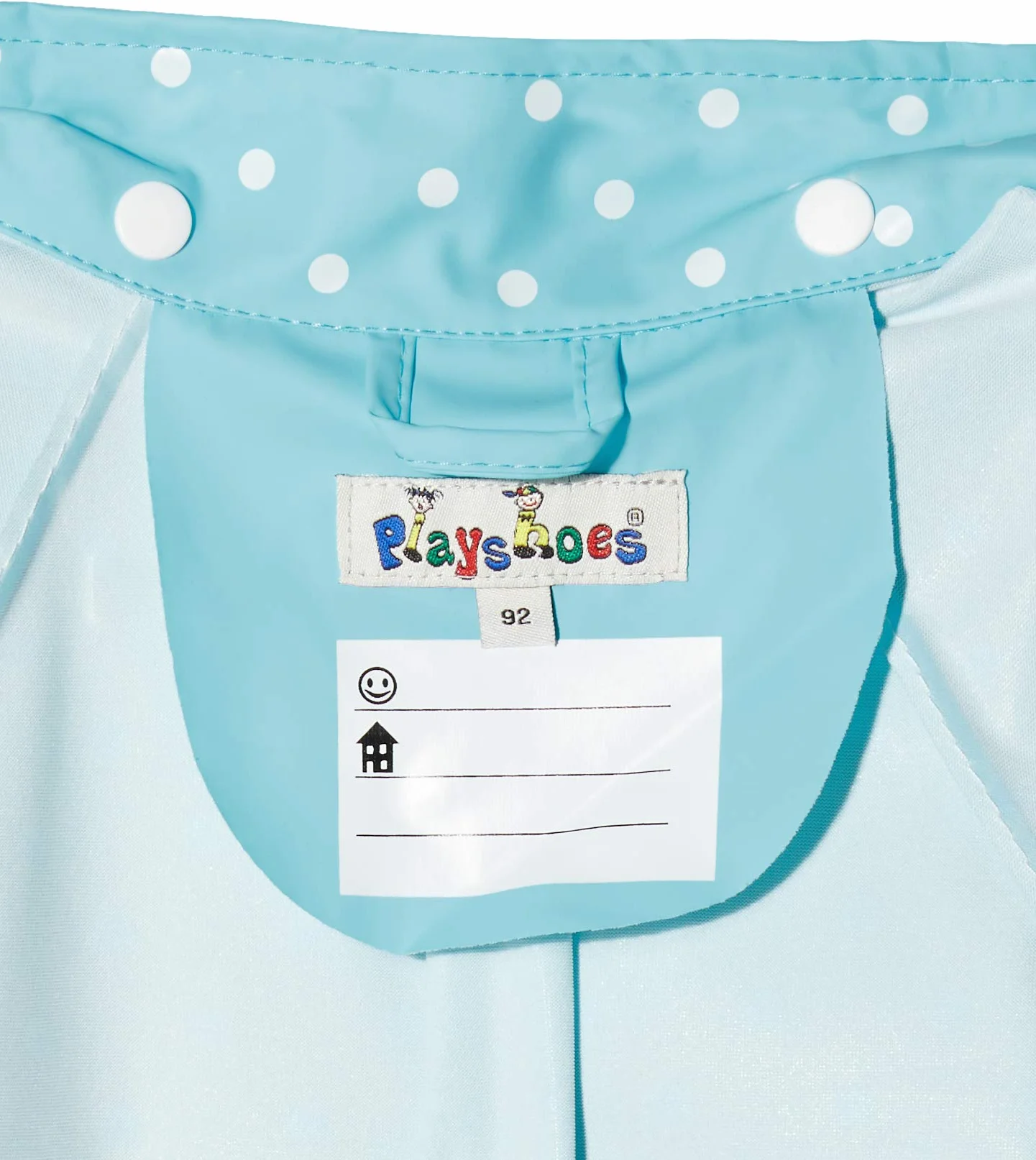Playshoes Kurtka przeciwdeszczowa dla dzieci, uniseks, wiatroszczelna i wodoszczelna odzież przeciwdeszczowa, turkusowe kropki, 116
