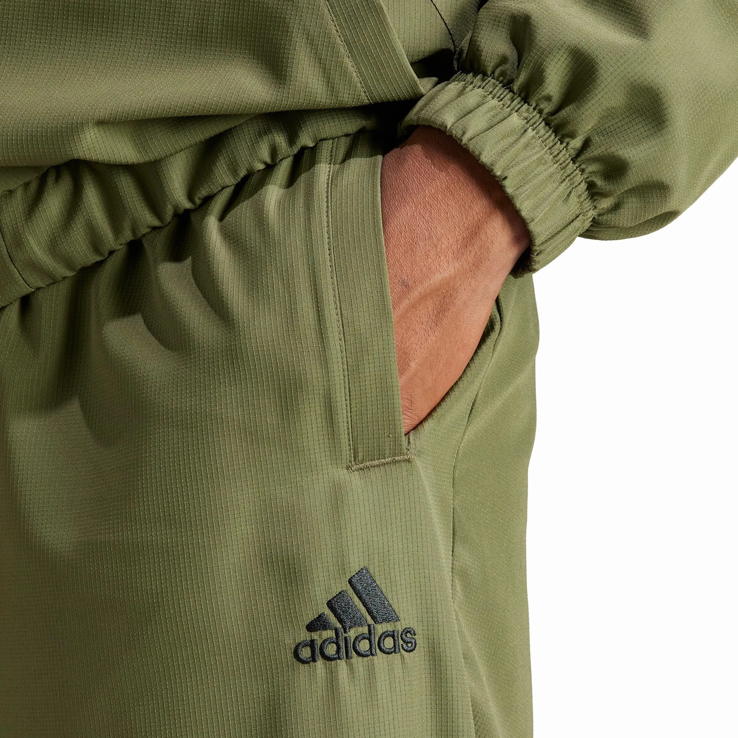 adidas Mężczyźni Sportswear Woven Chevron Track Suit, Olive Strata, XXL