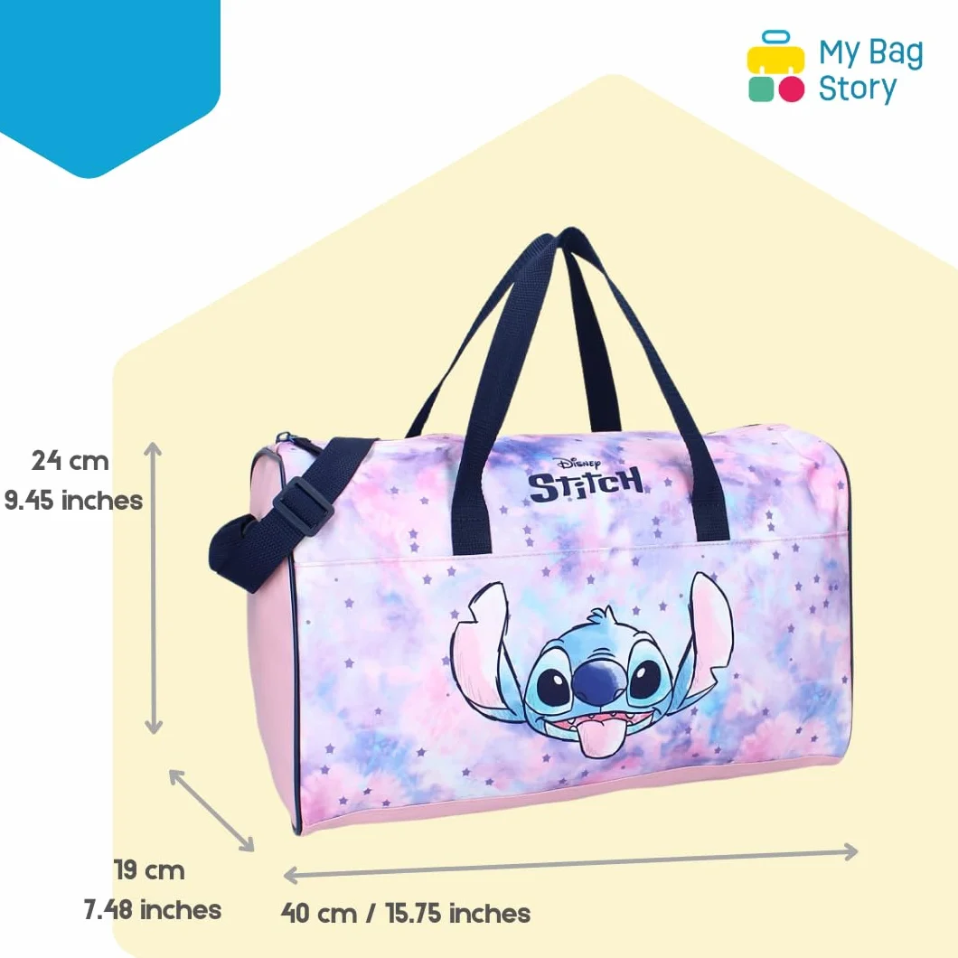 mybagstory - Torba sportowa dla dziewczynek - Stitch - Dzieci - Szkoła - Przedszkole - Przedszkole - Przedszkole - Podstawowa - Torba dziewczęca - Rozmiar 40 cm - Regulowany pasek - Pomysł na prezent