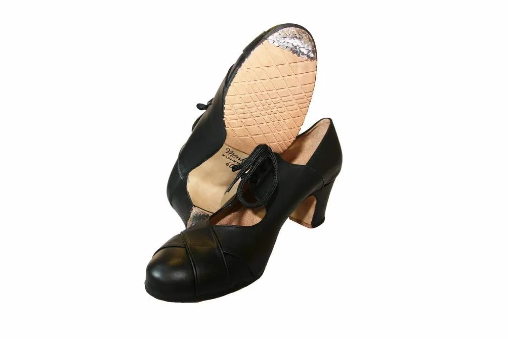 Flamenco buty dla początkujących, model Calé, damskie, skórzane, z gwoździami