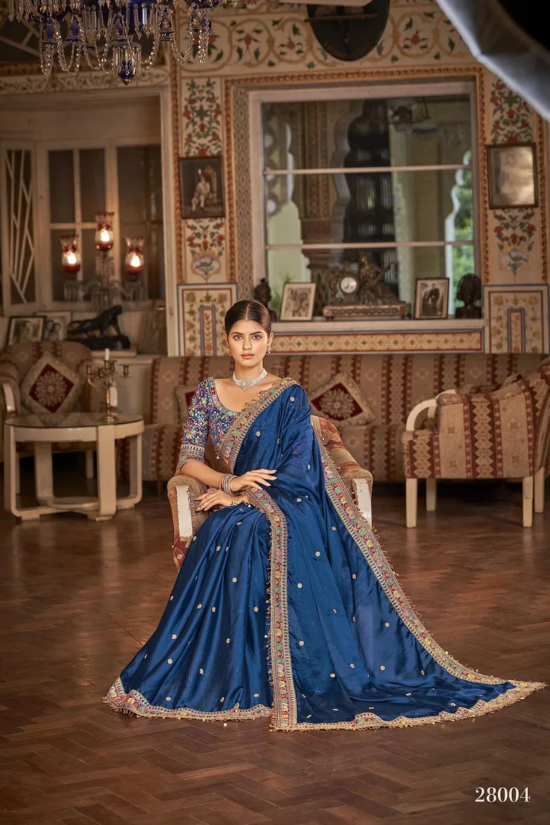 Indyjska odzież ślubna sari pakistańska designerska gotowa do noszenia bluzka z sari organza tkanina piękne sari