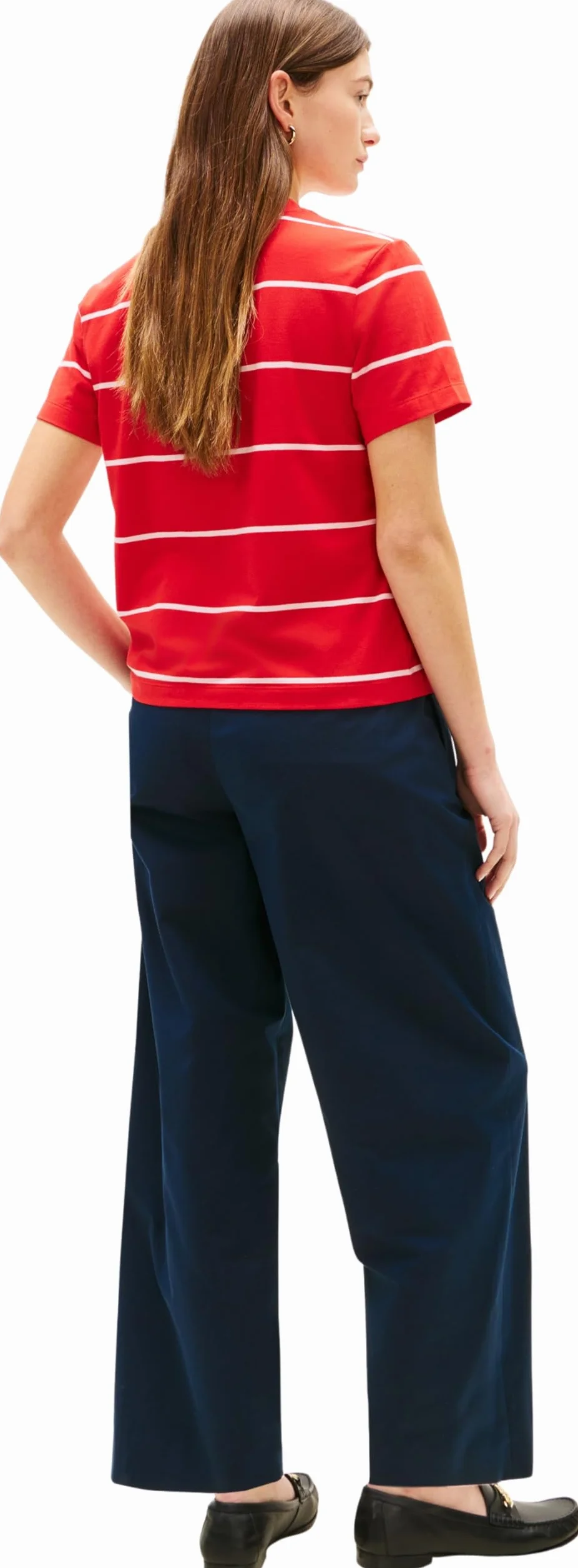 Tommy Hilfiger Damska koszulka Th Script Reg C-Nk Ss Ww0Ww47809, CZERWONA, XL