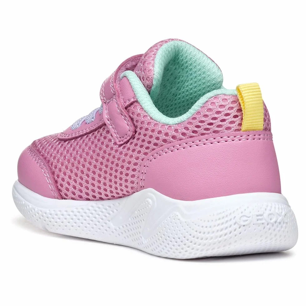 Geox Niemowlęta B SPRINTYE Girl D Sneakers, różowe/Watersea, 22 EU, różowy, 22 EU