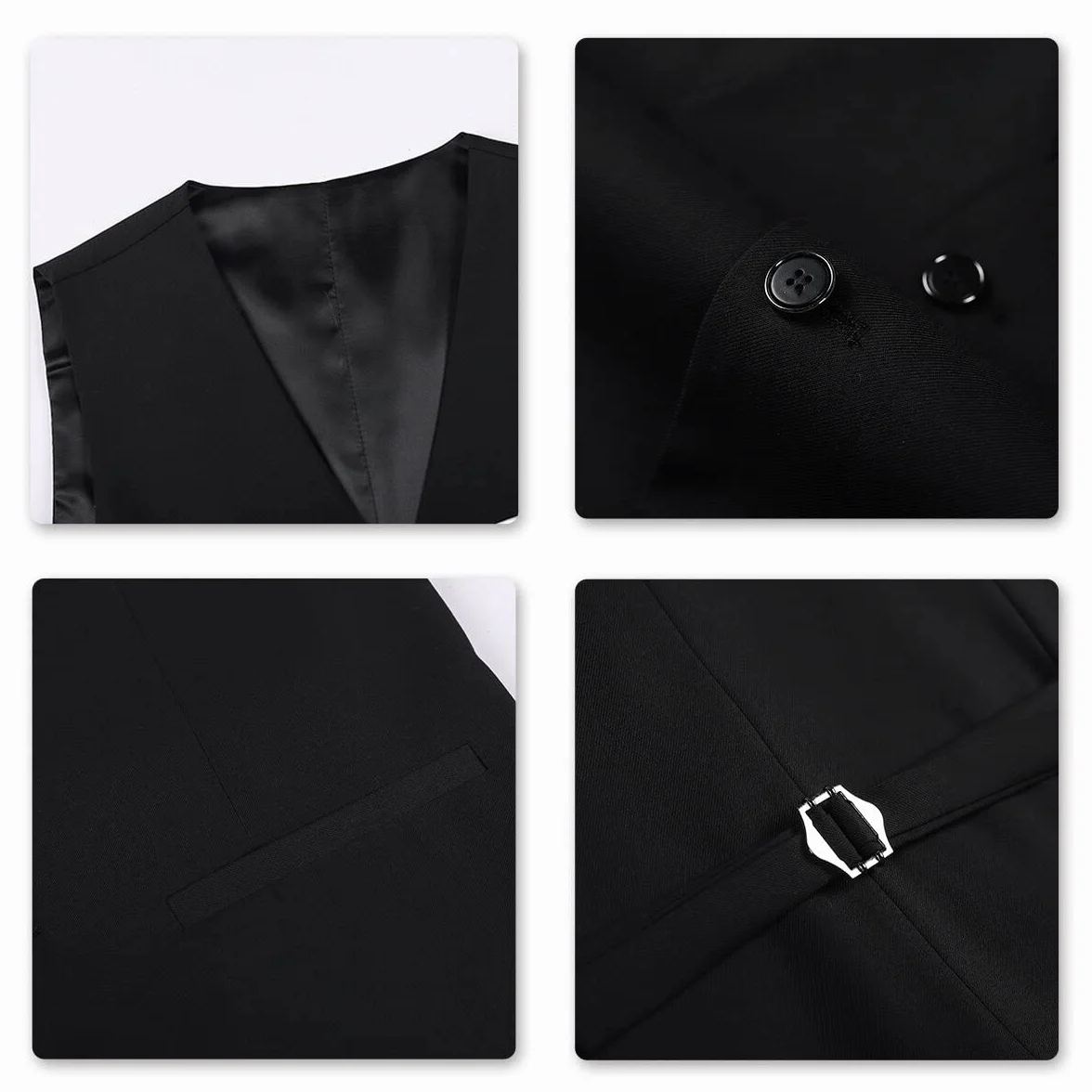 YOUTHUP 3-częściowy garnitur slim fit dla mężczyzn elegancki biznesowy garnitur ślubny marynarka kamizelki spodnie