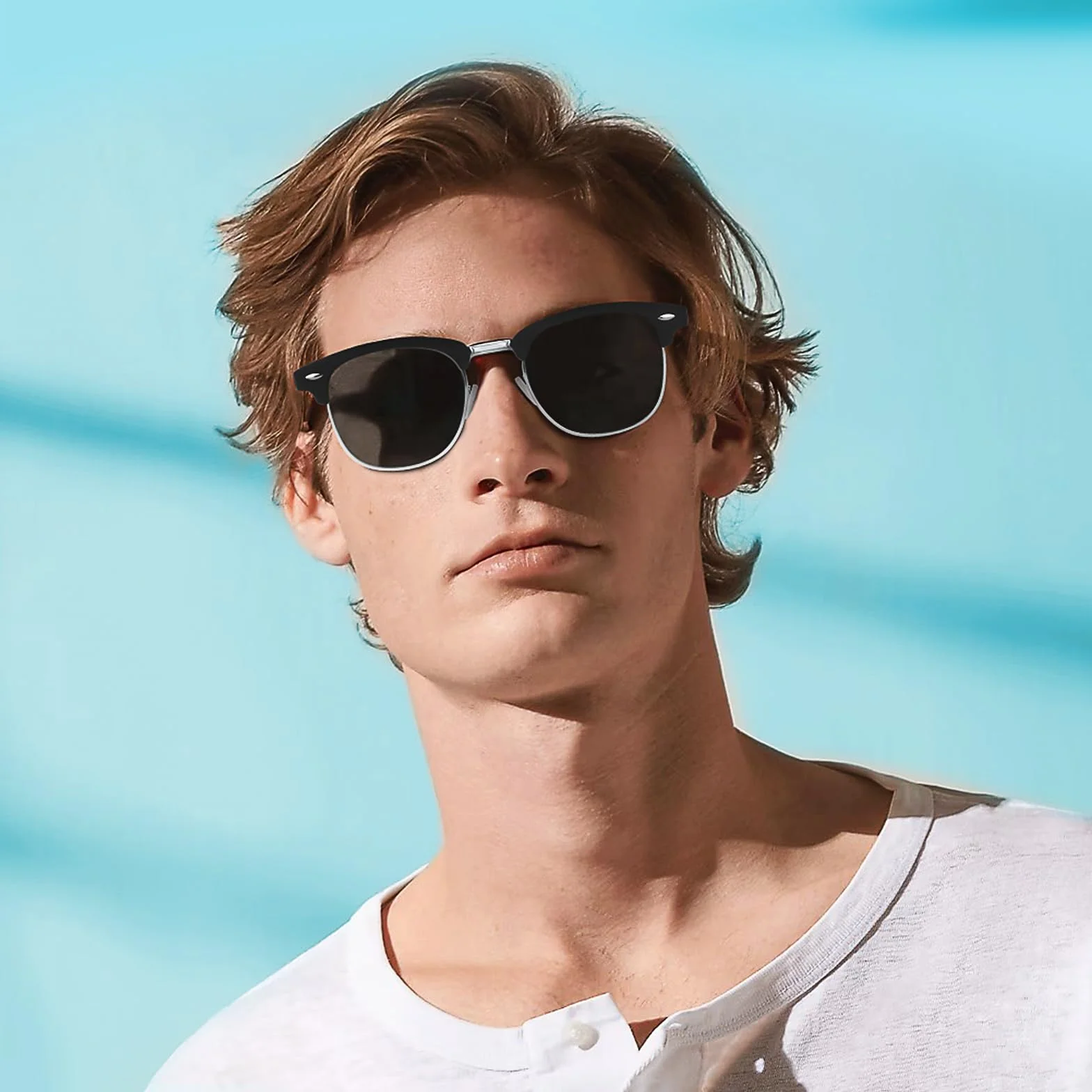Okulary przeciwsłoneczne Gimdumasa Polarized dla mężczyzn Półramkowe okulary przeciwsłoneczne dla mężczyzn i kobiet Retro okulary przeciwsłoneczne do jazdy samochodem z filtrem UV400