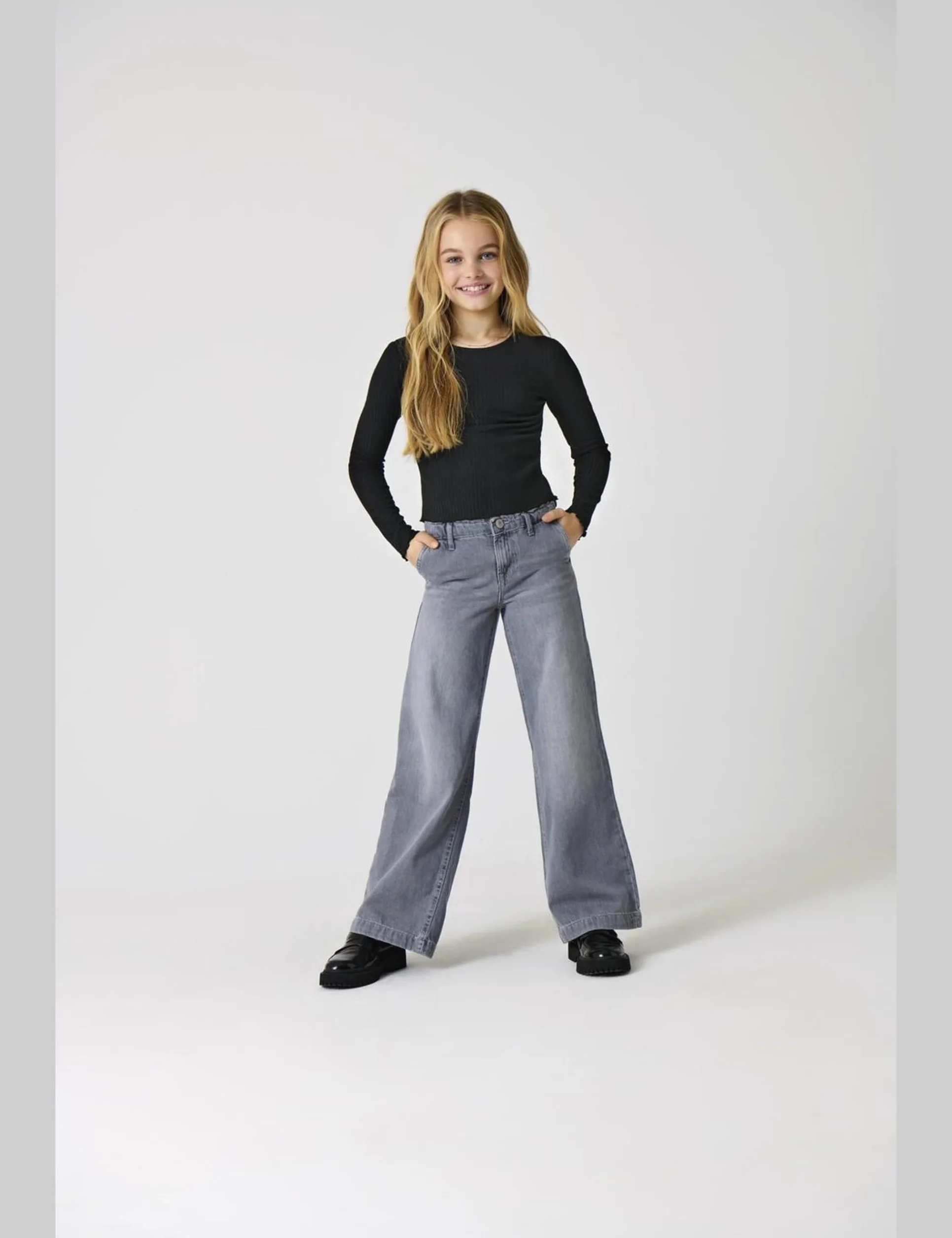 ONLY Carmakoma Kogcomet Wide Leg Dnm Mat624 Noos - Szerokie dżinsy Dziewczynki