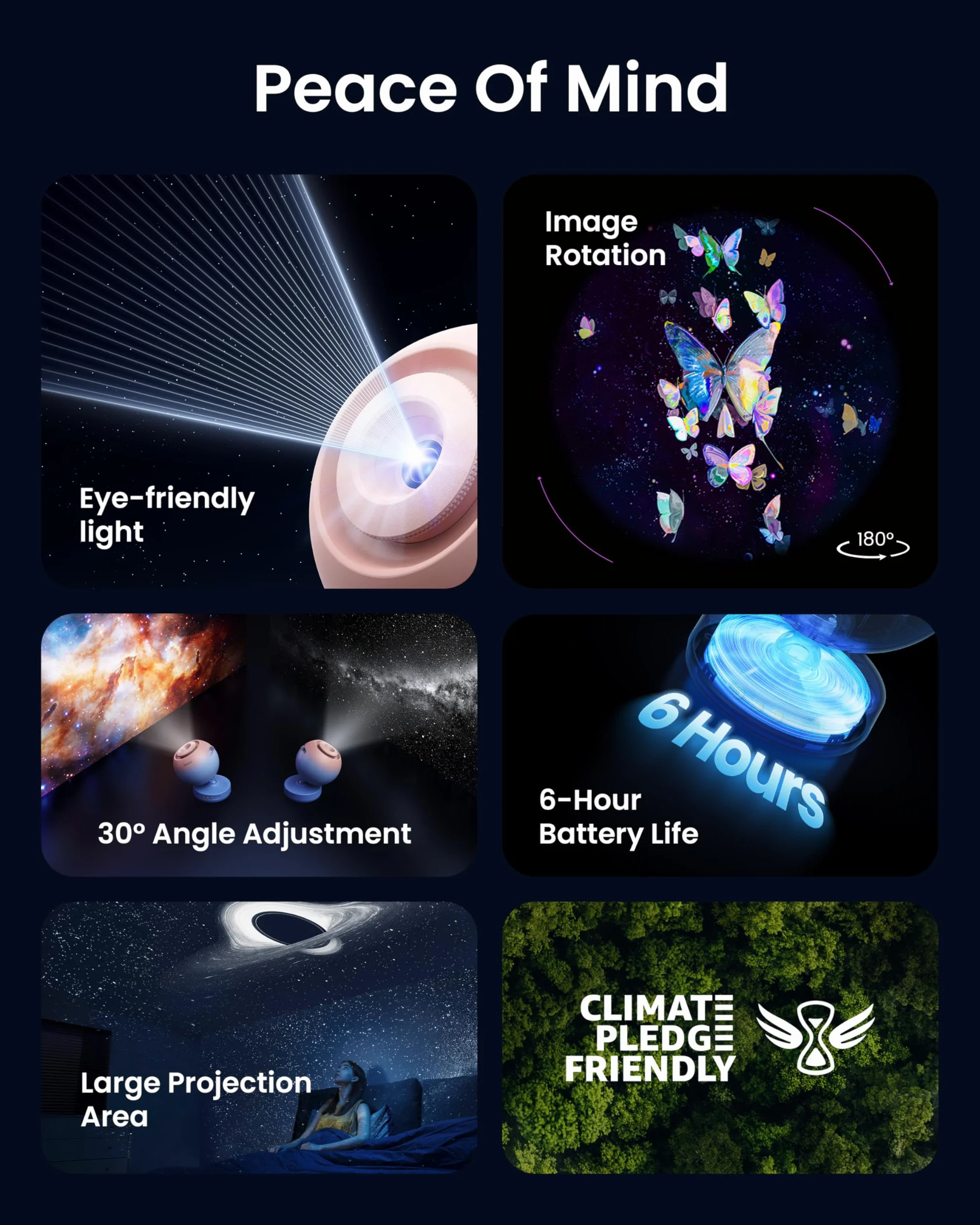 POCOCO Domowe planetarium projektor gwiazd: ultra przezroczysty projektor galaktyki do sypialni urodziny rocznica pomysły dziewczyna kobiety jej żona prezenty łagodzące stres lampki nocne dekoracja