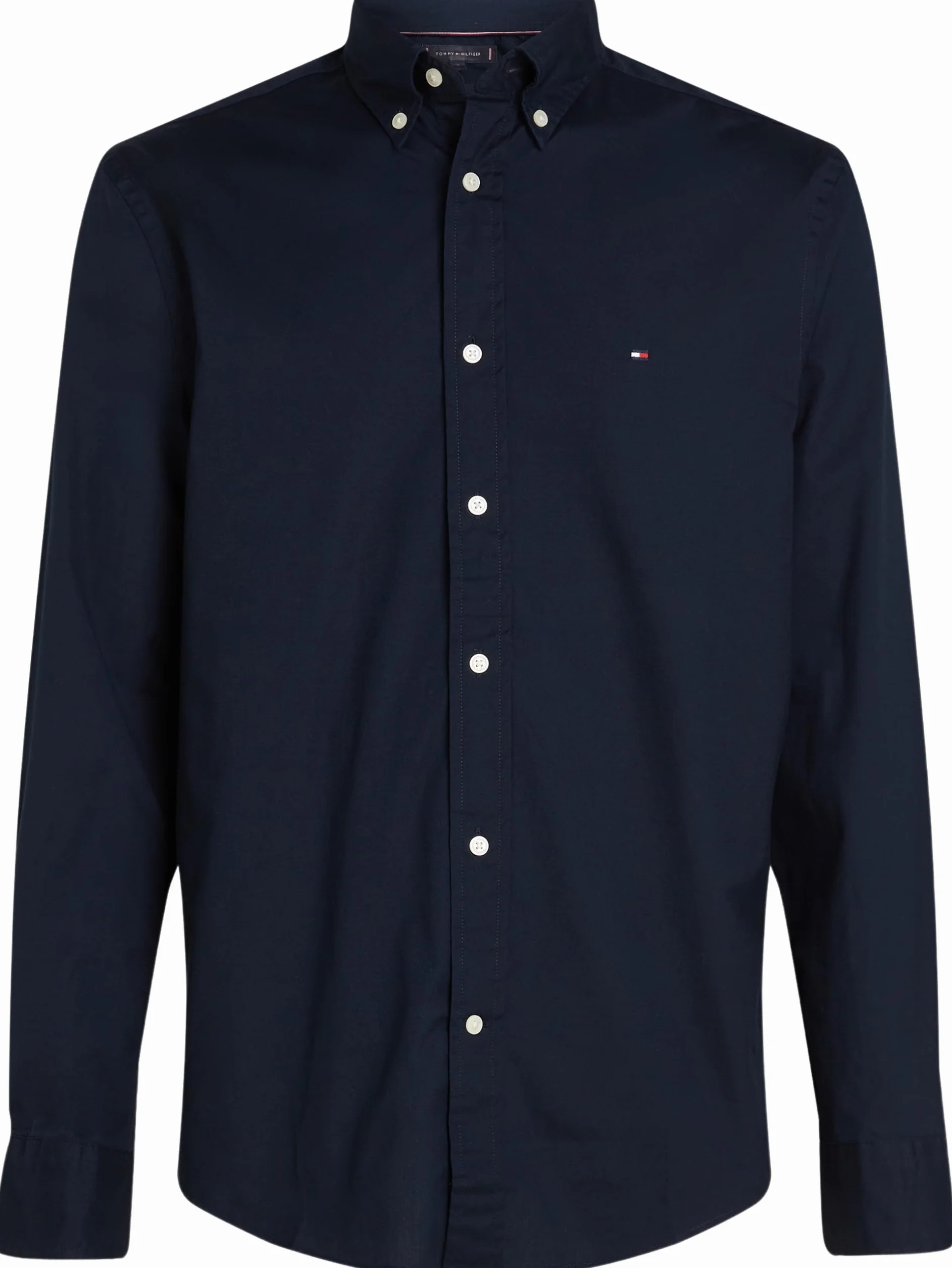 Tommy Hilfiger Męska koszula CORE Flex POPLIN Solid RF MW0MW39988 L/S, niebieska, L, Niebieski (pustynne niebo), L