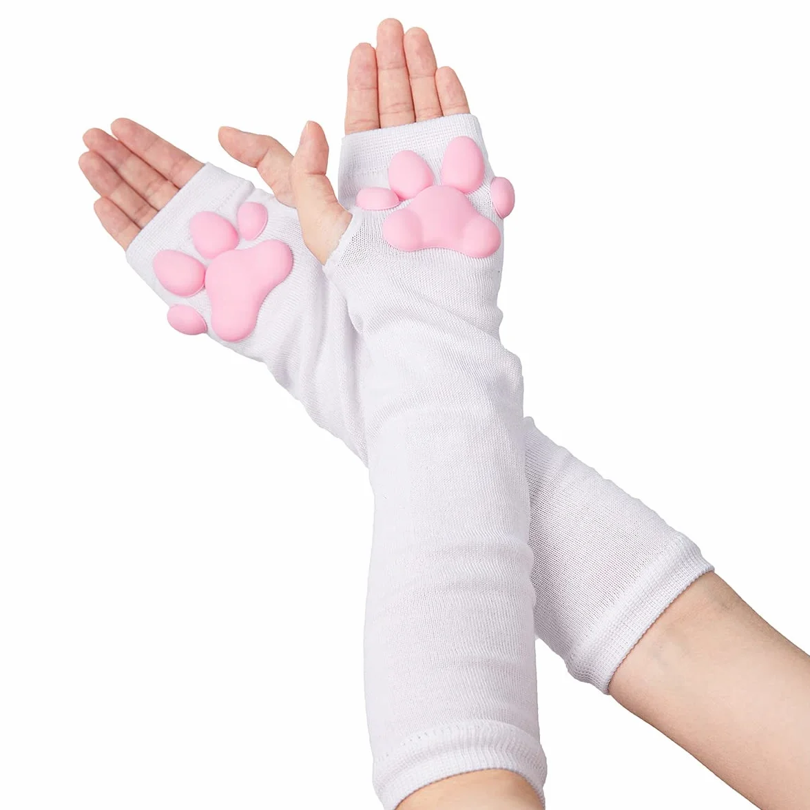 Uroczy kostium kociej łapy, kawaii, kot, cosplay, kawaii, miękkie palce 3D, fasola, bez palców, kot, pazur, łapy, zestaw cosplay dla kobiet