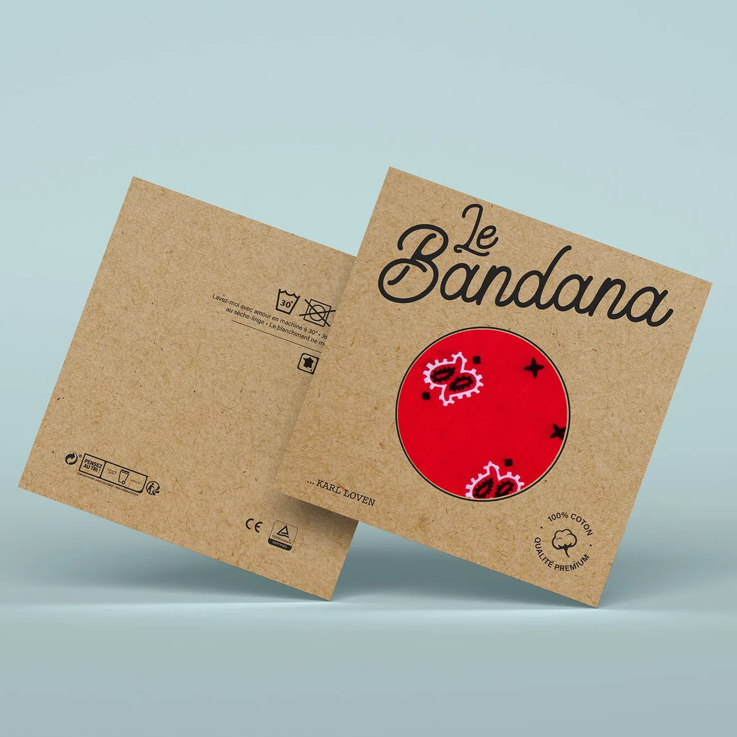 ...KARL LOVEN Bandana 100% bawełna jakość premium dla kobiet i mężczyzn, chusta na szyję, chusta na głowę, oryginalny wzór Paisley, nakrycie głowy, szal na nadgarstek, głowa, rowerzysta