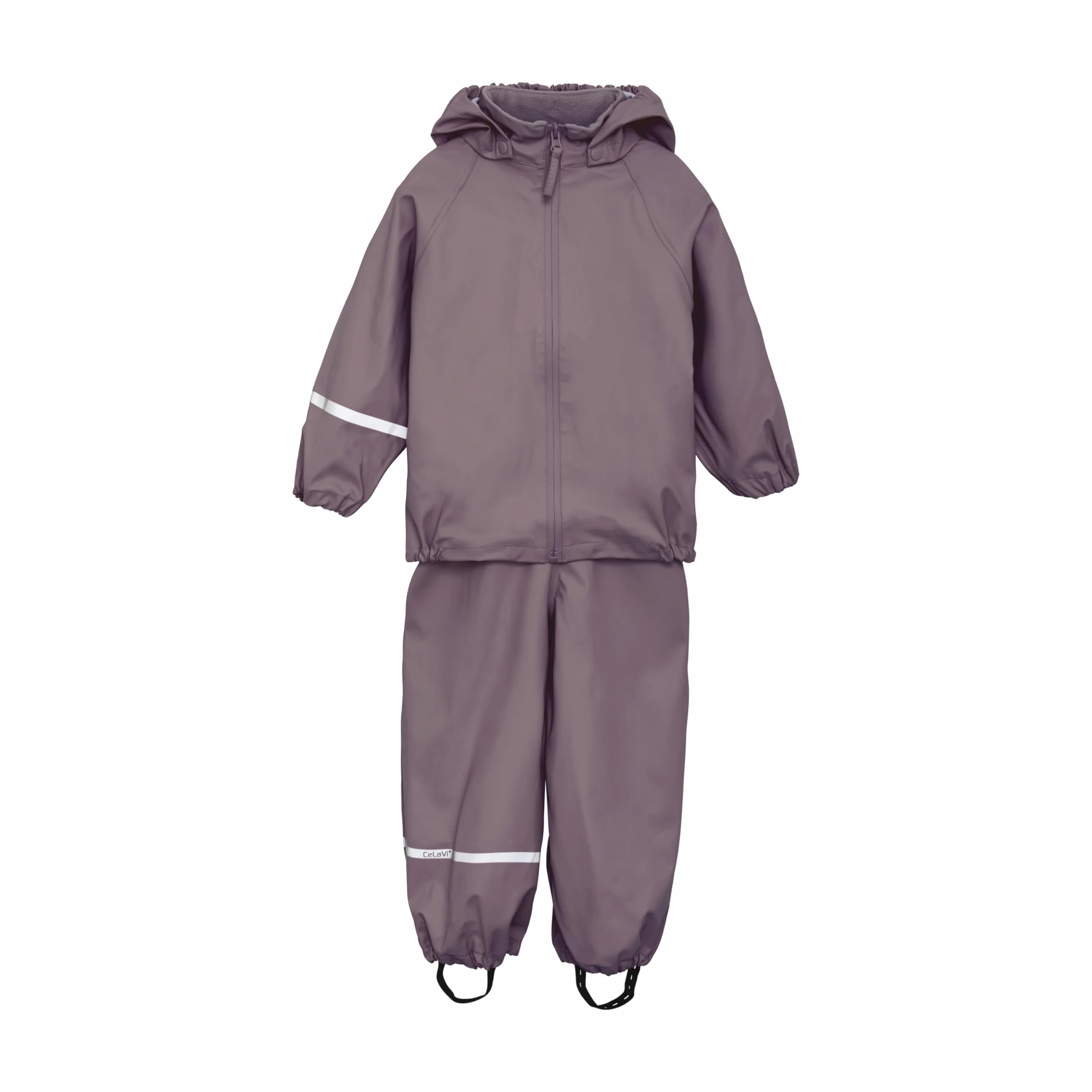 Celavi Unisex Basic Rainwear Set-Recycle Pu kurtka przeciwdeszczowa, Moon scape, 110 cm