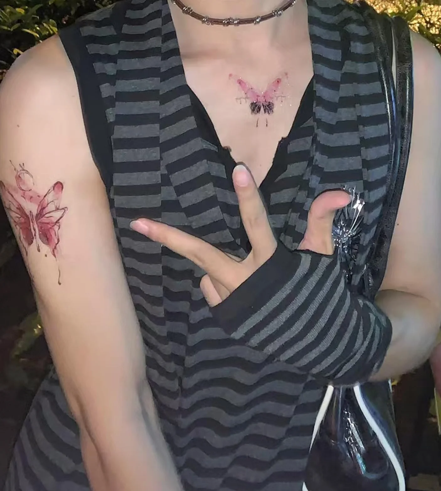 URAWESO Gotyckie ocieplacze na ramiona Emo Punk Y2k rękawy bez palców rękawiczki cosplay kostium