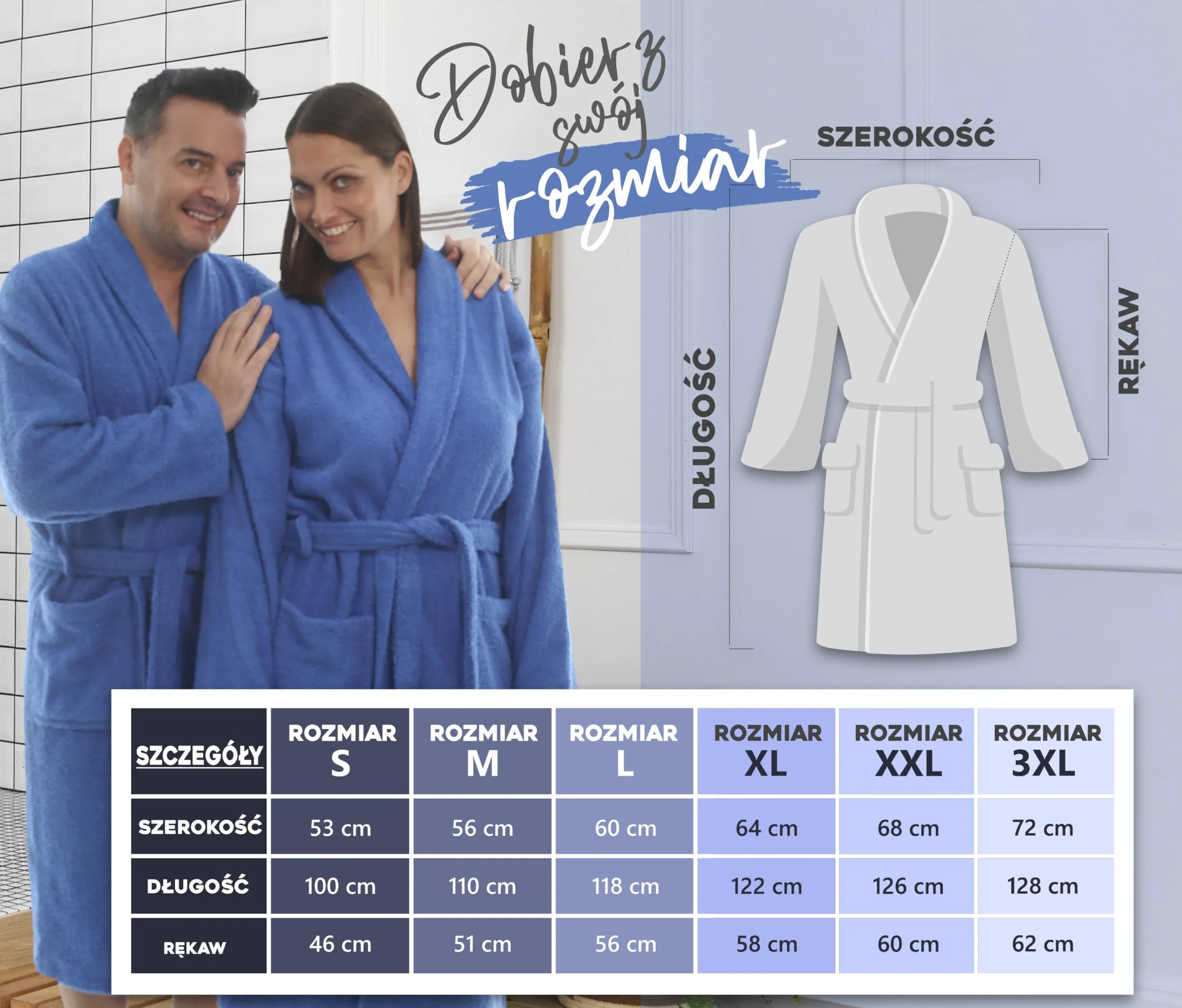 LEBENGOOD Szlafrok damski 100% bawełna OEKO-TEX, ręcznik frotte 450 g/m², szlafroki dla młodzieży, pod prysznic, na basen, szlafrok, unisex