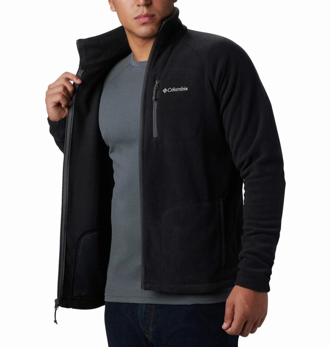 Columbia Fast Trek 2 Full Zip Fleece, Kurtka polarowa Mężczyźni, Black, XL