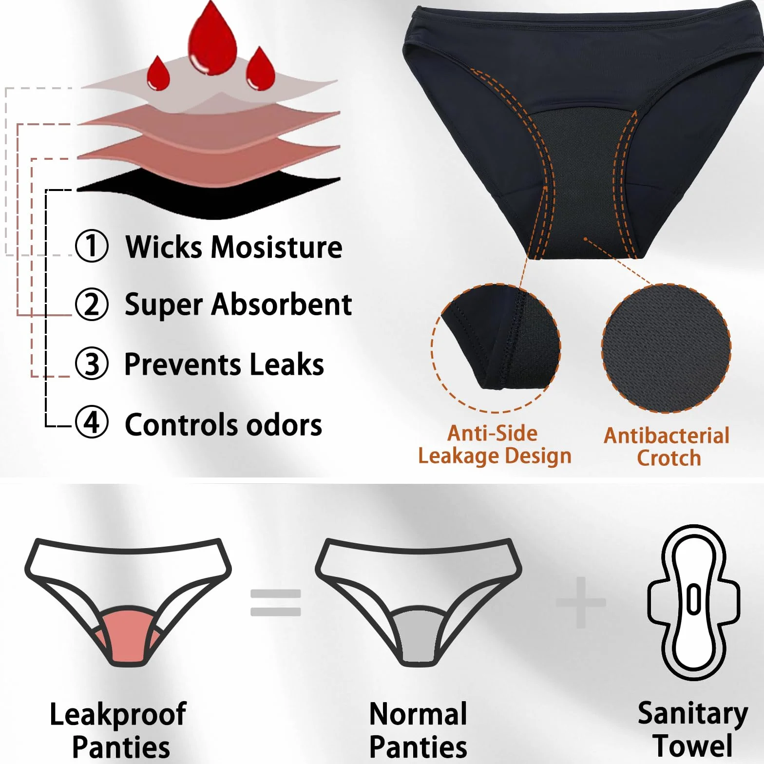 Okresowe spodnie do pływania, moda kąpielowa do pływania, spodnie bikini dla nastolatków, strój kąpielowy