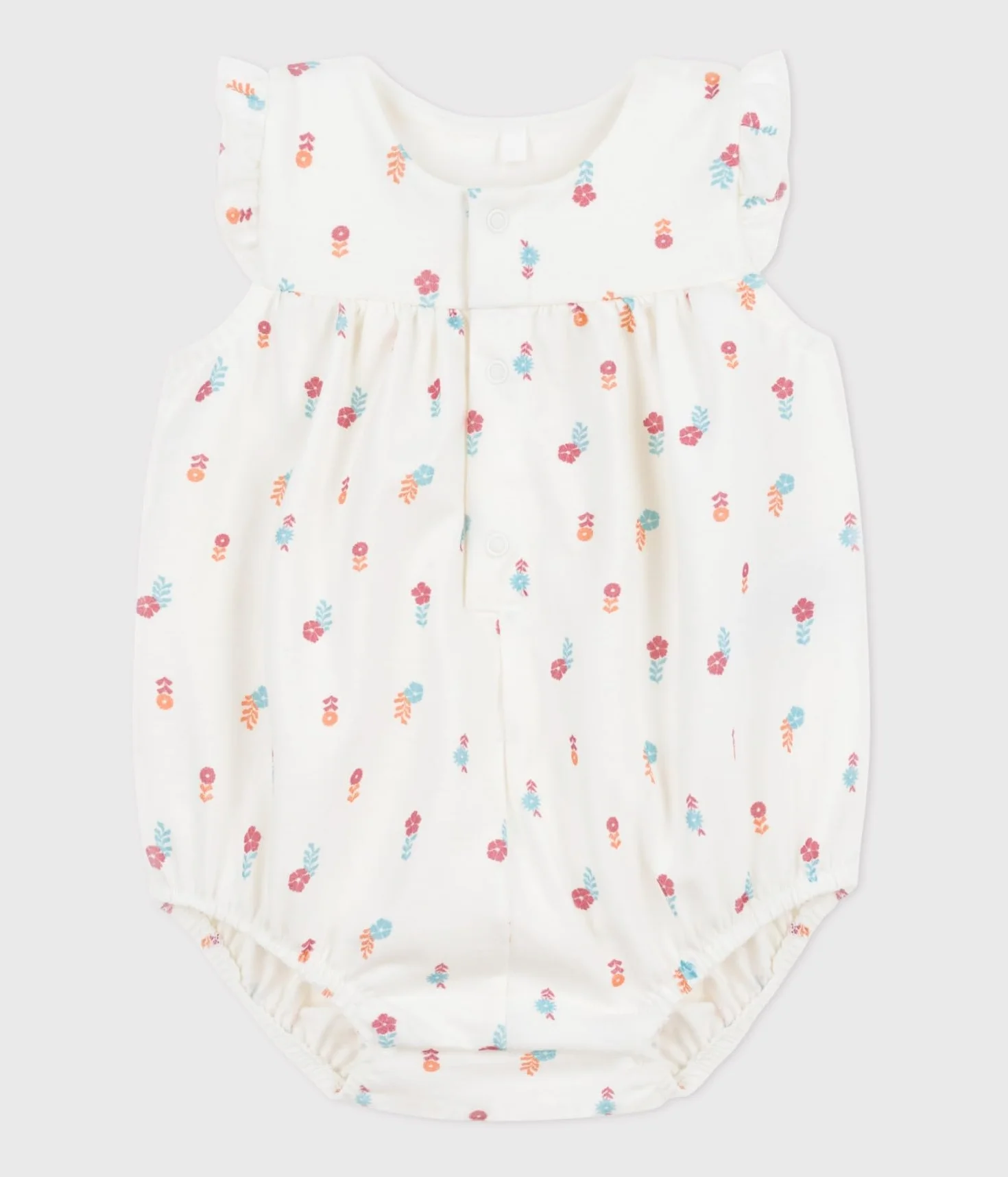 Petit Bateau Kombinezon dziecięcy, biały/wielokolorowy, 6 miesięcy