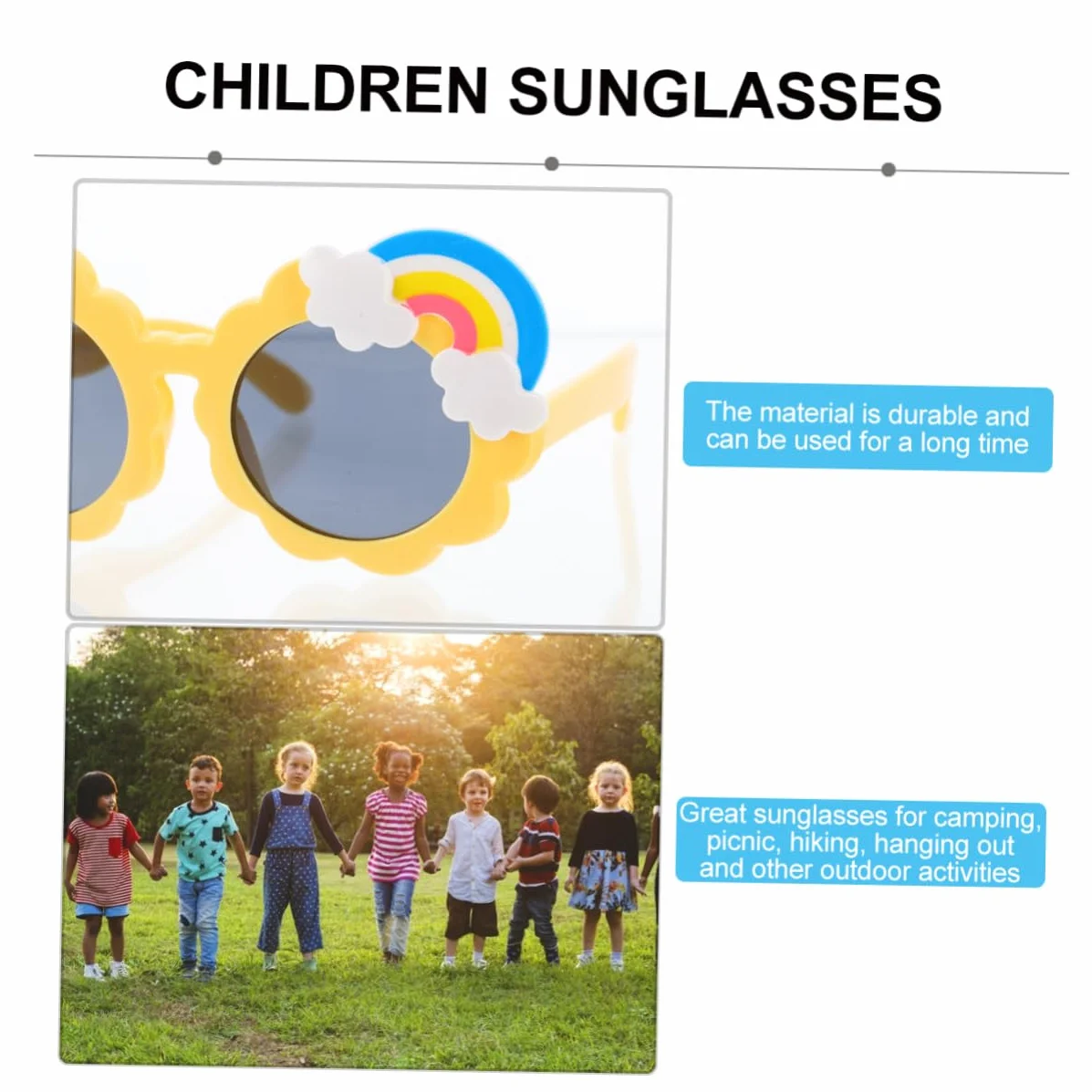 LIFKOME 1 Szt Tęczowe Okulary Przeciwsłoneczne Akcesoria Do Okularów Dziecięce Okulary Przeciwsłoneczne Okulary Dziecięce Plastikowe Okulary Przeciwsłoneczne Okulary Przeciwsłoneczne