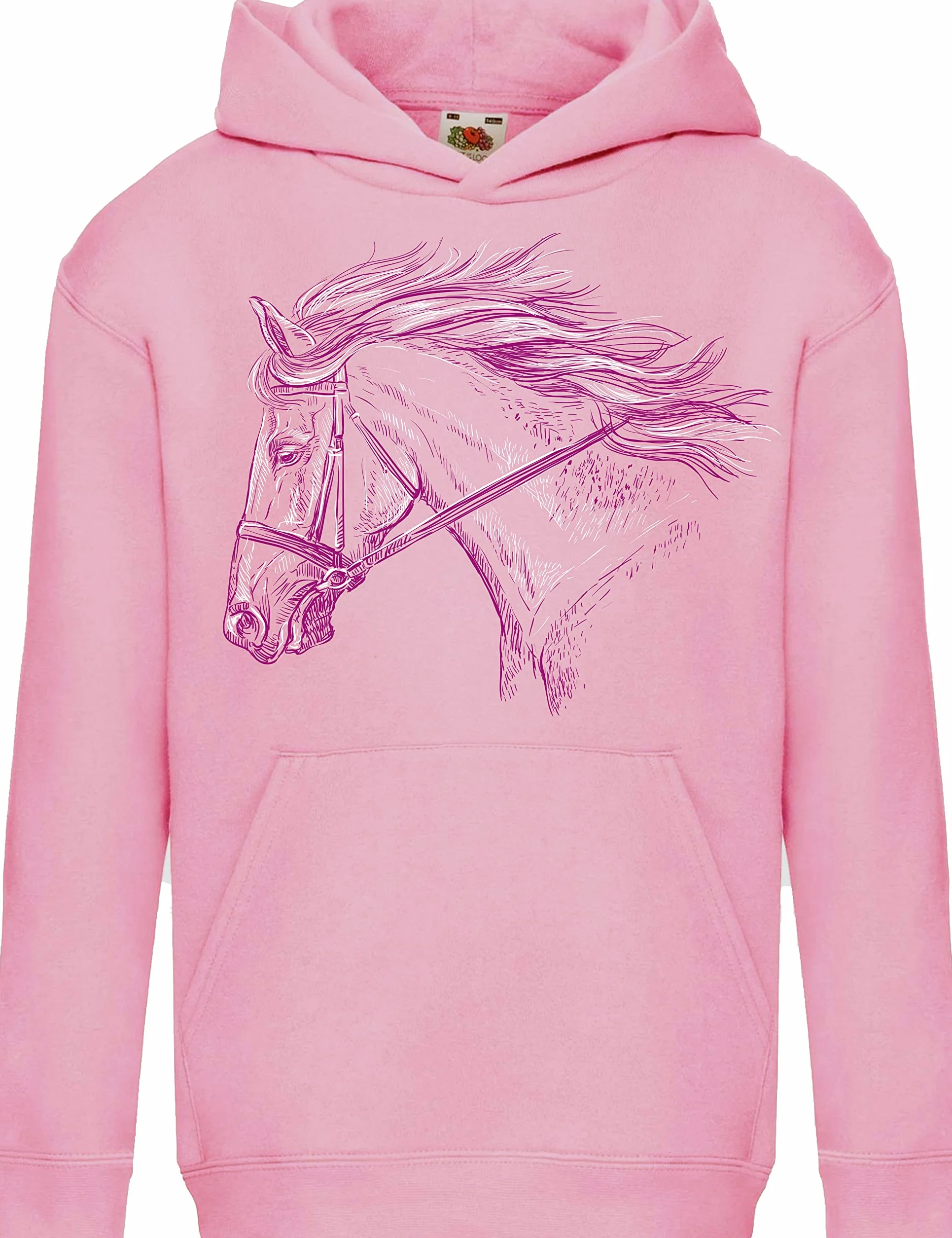 Baddery Sweter z koniami dziewczyna - My Horse - prezent dla koni - dziecięca bluza z kapturem koń - odzież jeździecka