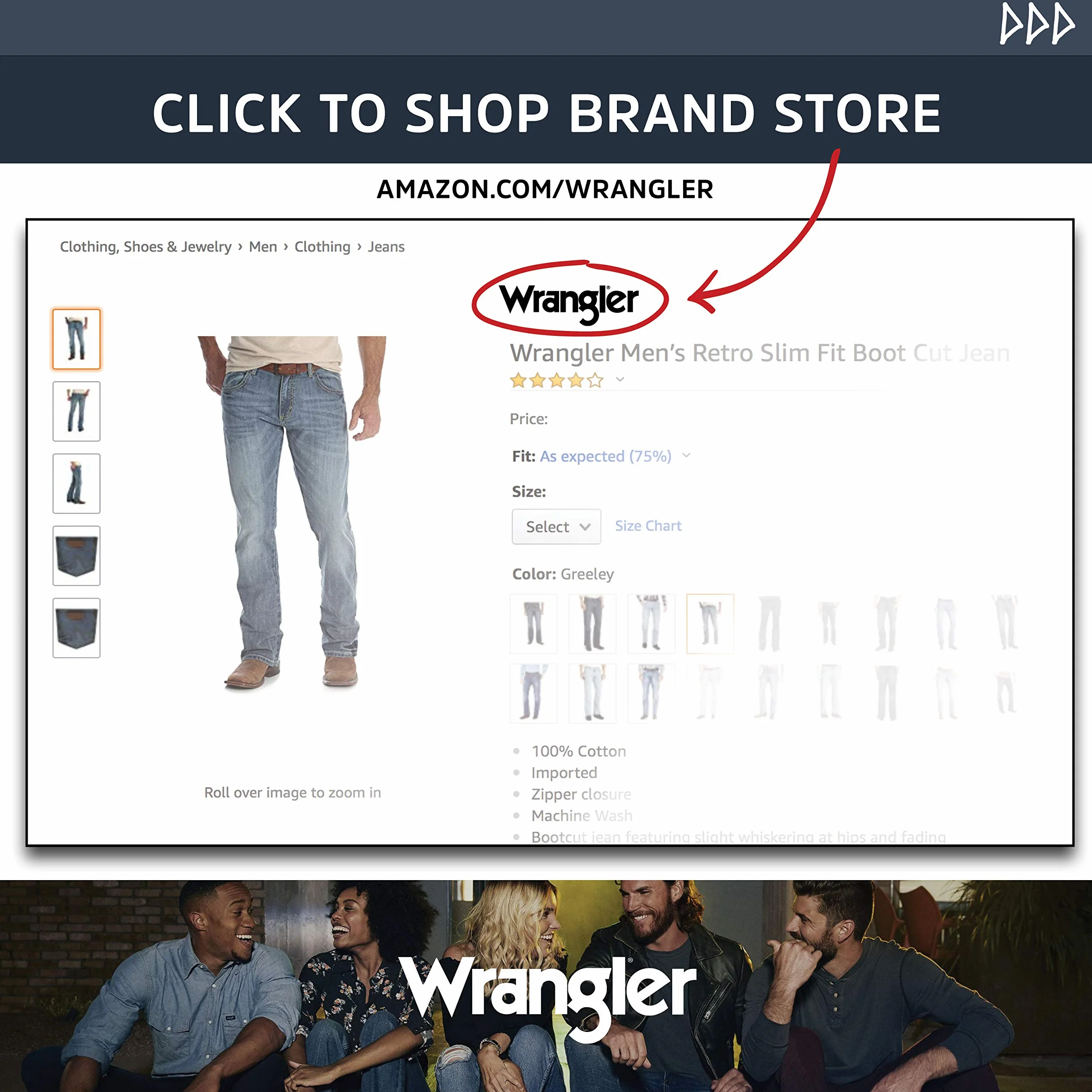 Wrangler Big & Tall George Strait Cowboy Cut Regular Fit Jean - Dżins Mężczyźni