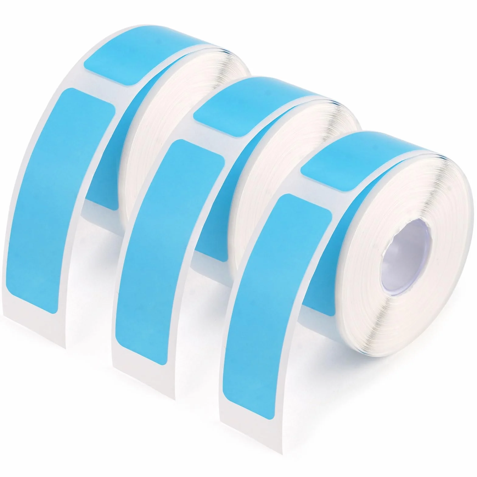 Wodoszczelna termiczna taśma do etykiet, 3 rolki, 12 x 40 mm, nadaje się do drukarek etykiet, samoprzylepna taśma termiczna, kompatybilna z drukarką etykiet Phomemo D30, D35, Q30, Q30S, niebieska