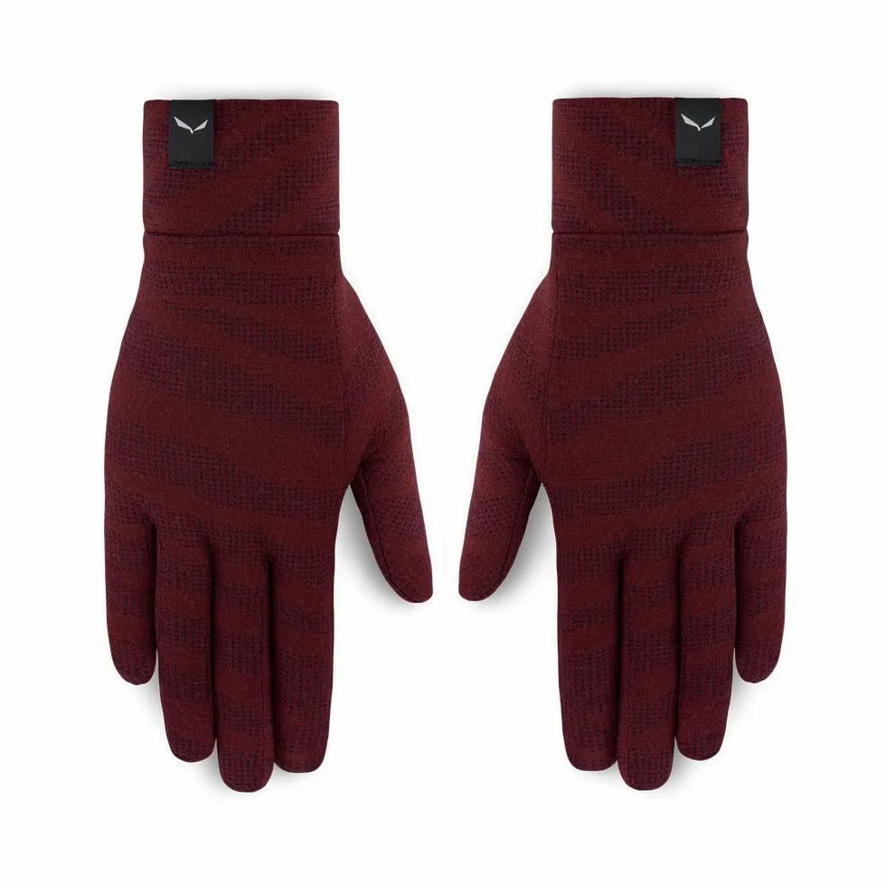 Salewa Cristallo Merino damskie rękawiczki, czerwone, 5/XS
