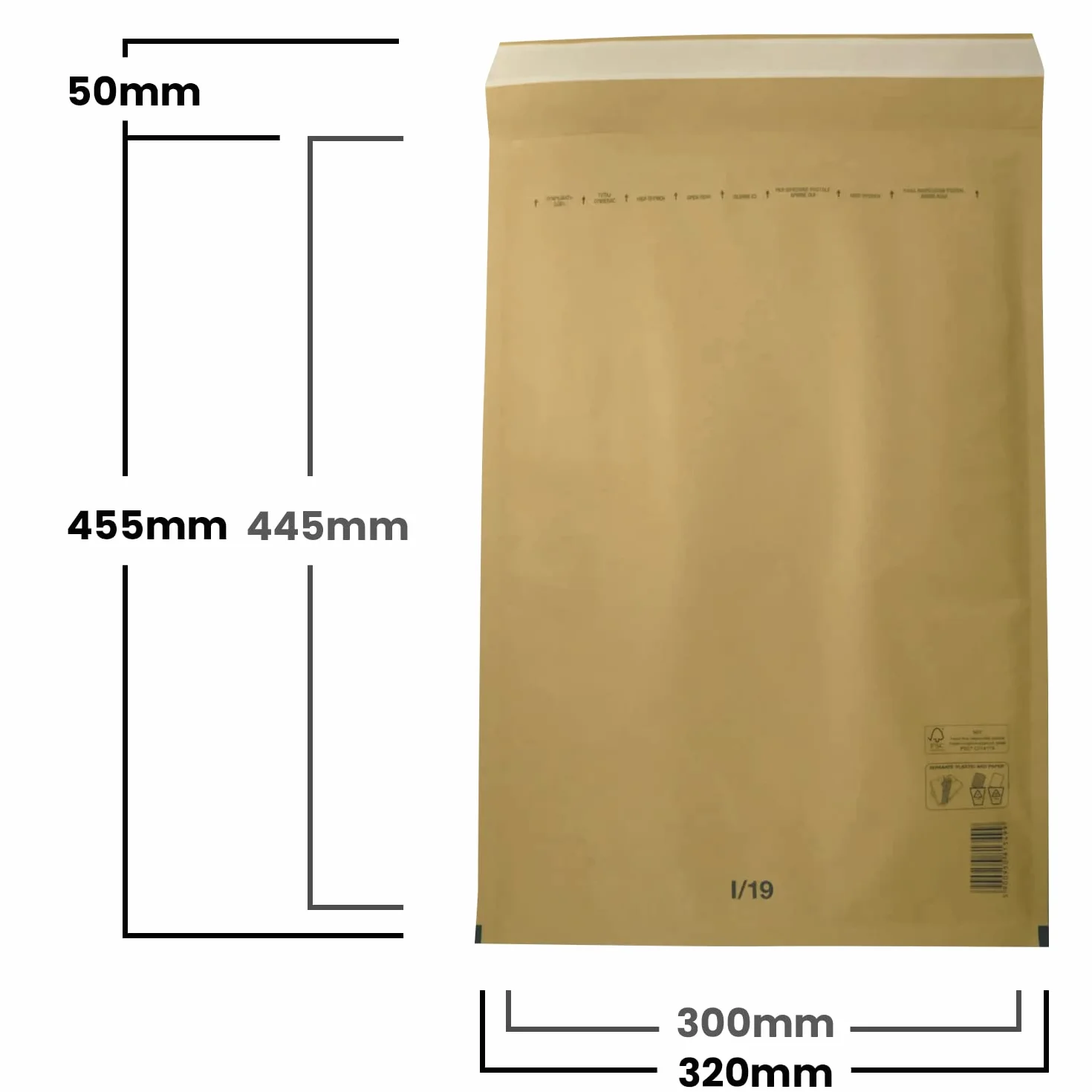 Netuno 10 szt. poduszka powietrzna torba wysyłkowa I9 320 x 455 mm brązowa torba bąbelkowa koperta koperta bąbelkowa koperta koperta tapicerowana koperta koperta wyściełana z recyklingu odporna na rozerwanie torba wysyłkowa z folii powietrznej