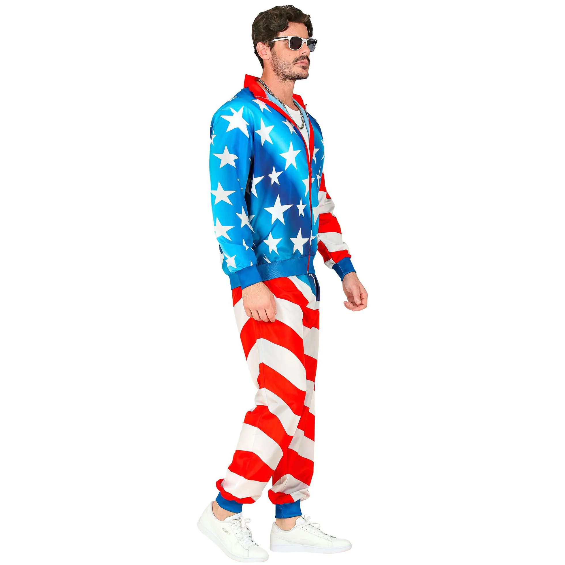 W WIDMANN MILANO Party Fashion – kostiumowy dres, motywy, USA, strój z lat 80., dres do biegania na karnawał i imprezę