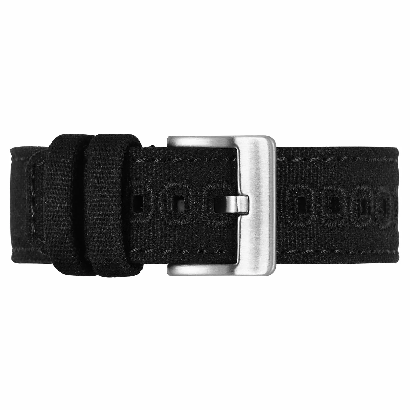 BISONSTRAP Pasek do zegarka z płótna dla kobiet i mężczyzn, szybkie zdejmowanie, szczotkowana klamra, szerokość 20 mm, 22 mm, 24 mm