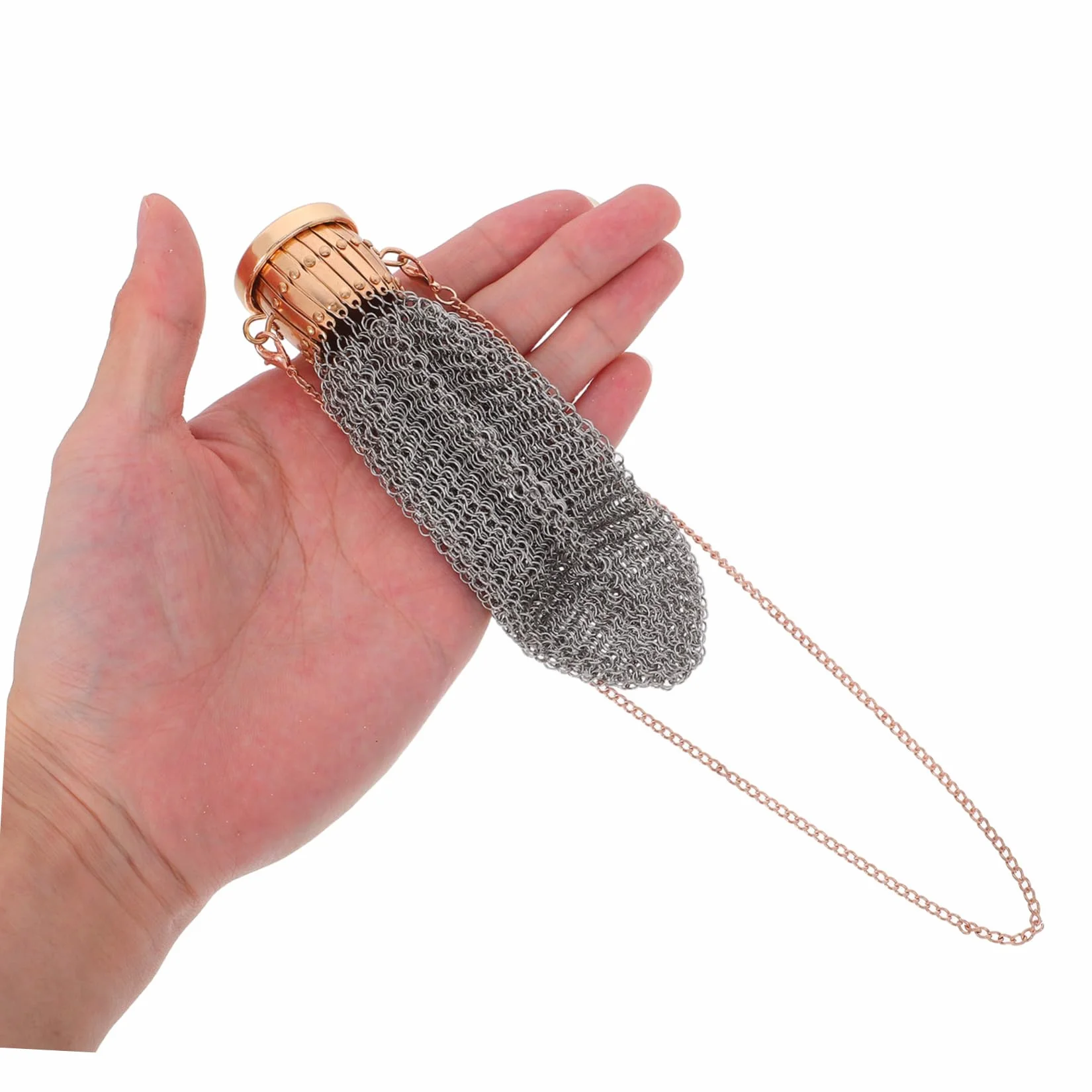 Portmonetka Vintage Coin Purse: Metalowa Podwójna Siateczka Portmonetka Na - Retro Uchwyt Na Drobne Z Zapięciem Na Skręcany Zatrzask I Łańcuszkiem Dla Kolekcjonerów