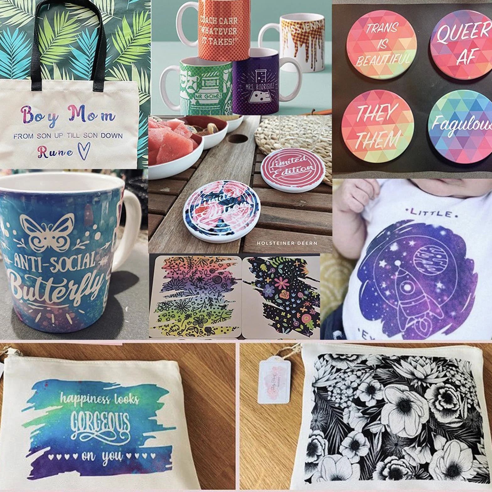 Infusible Ink Folie, 10 sztuk 11,5 x 30,5 cm Infusible Transfer Ink Sheets, 10 sztuk kolorowego papieru sublimacyjnego, żelazo na koszulce i kubku (gradient kolorów)