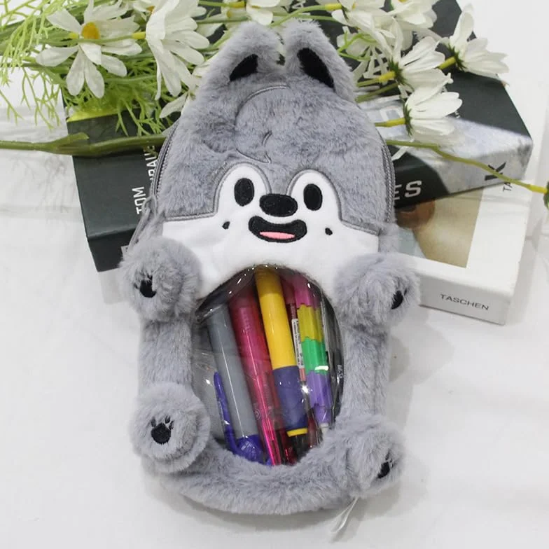 Generisch Sk-zoo Ita torba z breloczkiem do kluczy "STAY" 21 x 11 cm przezroczysta torba Stray-Kids Display torba wilk Chan Jiniret Bbokari etui na artykuły piśmiennicze