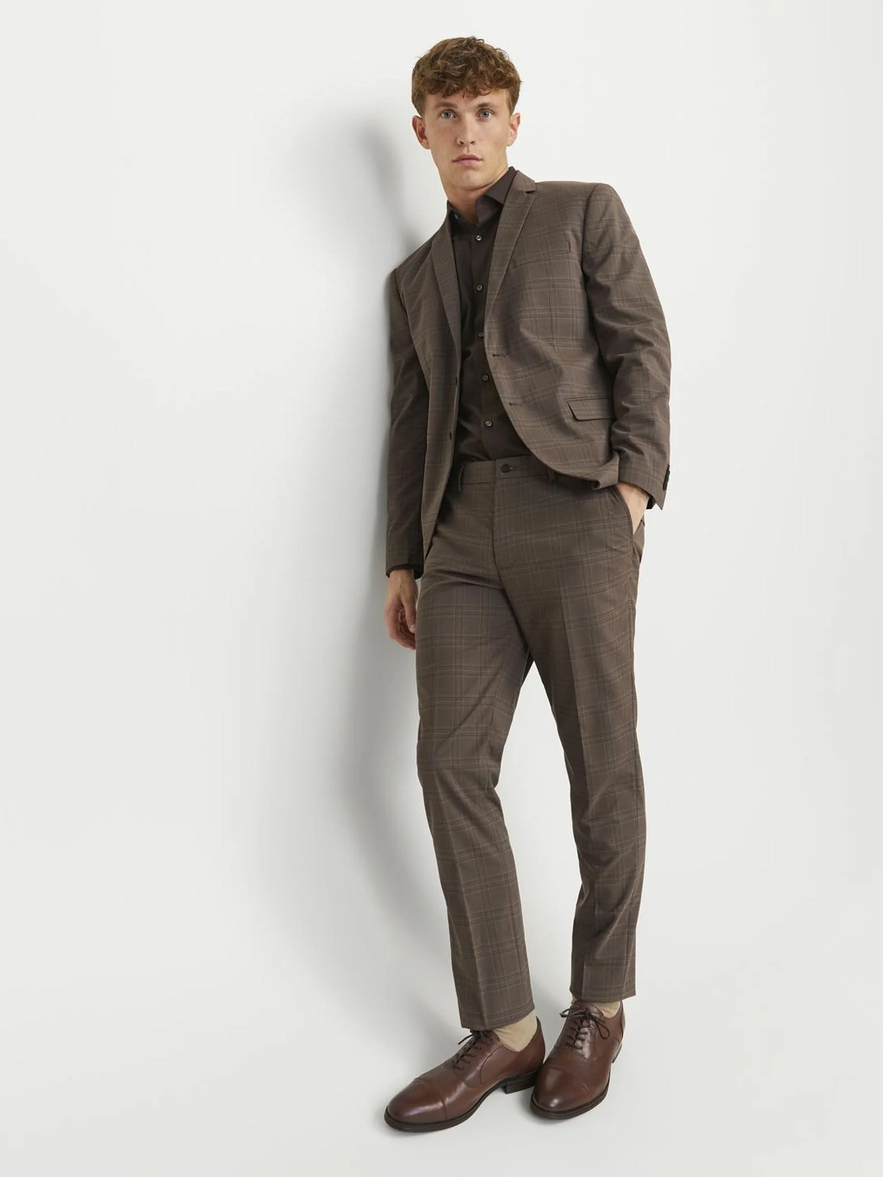 JACK & JONES Jprfranco Check Trouser Sn - Garnitur — spodnie Mężczyźni