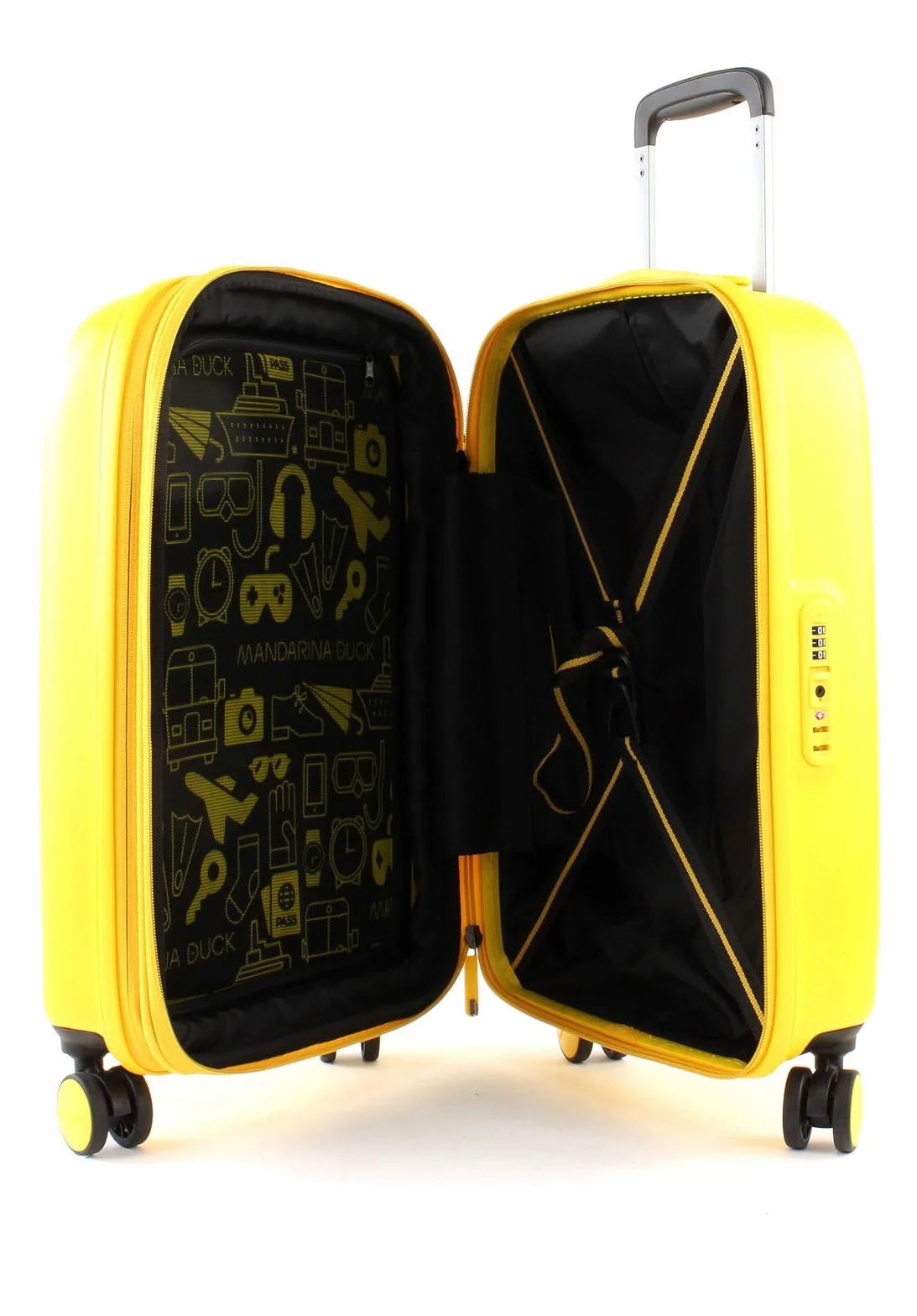 Mandarina Duck Logoduck walizka na kółkach, 35 x 55 x 23/26 (dł. x wys. x szer.), Duck Yellow, 35x55x23/26(LxHxW), walizka i walizka na kółkach