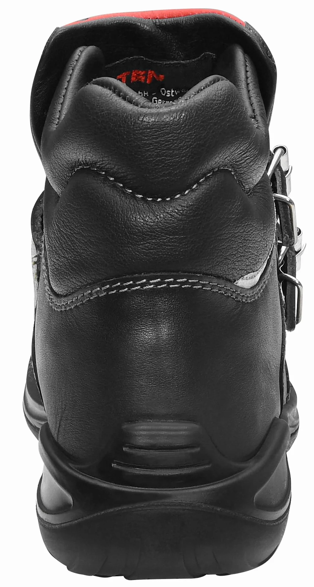 ELTEN Anderson Roof S3 HI, męskie, skórzane, stalowe noski, lekkie, wytrzymałe, czarne/czerwone, rozmiar: 44