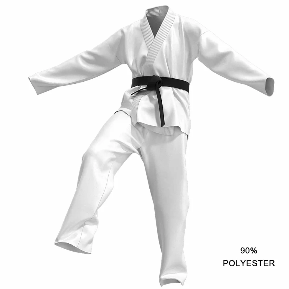 Strój do karate dla dzieci, dziewczynek, wygodny, profesjonalny strój do judo, dla chłopców, dekolt w serek, taekwondo, strój z paskiem