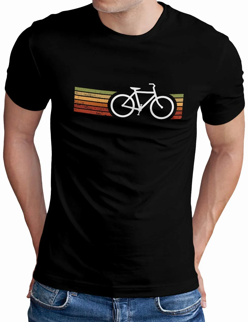 OM3® Retro Bicycle T-Shirt | Męski | Cycling Cyclist Biking Rowerzysta | S - 5XL
