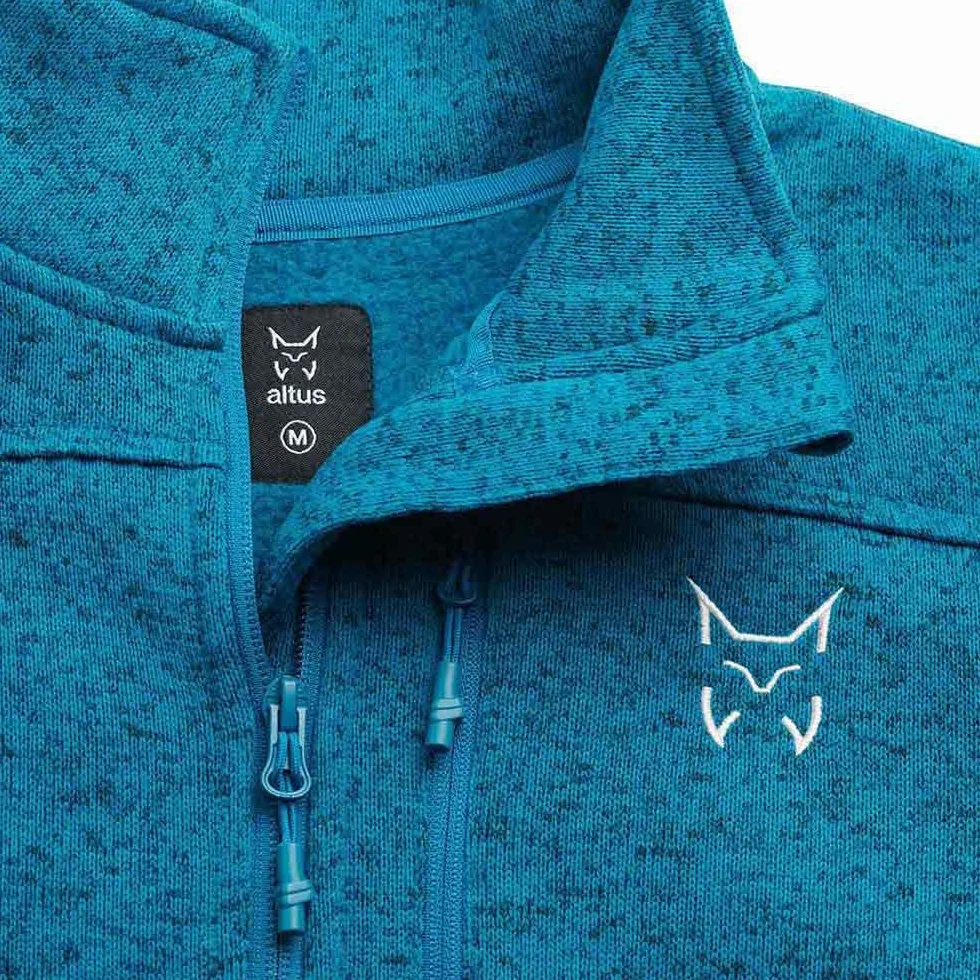 Chaqueta de Punto muy cálida, Ligera y Confortable. C: Azul T: M