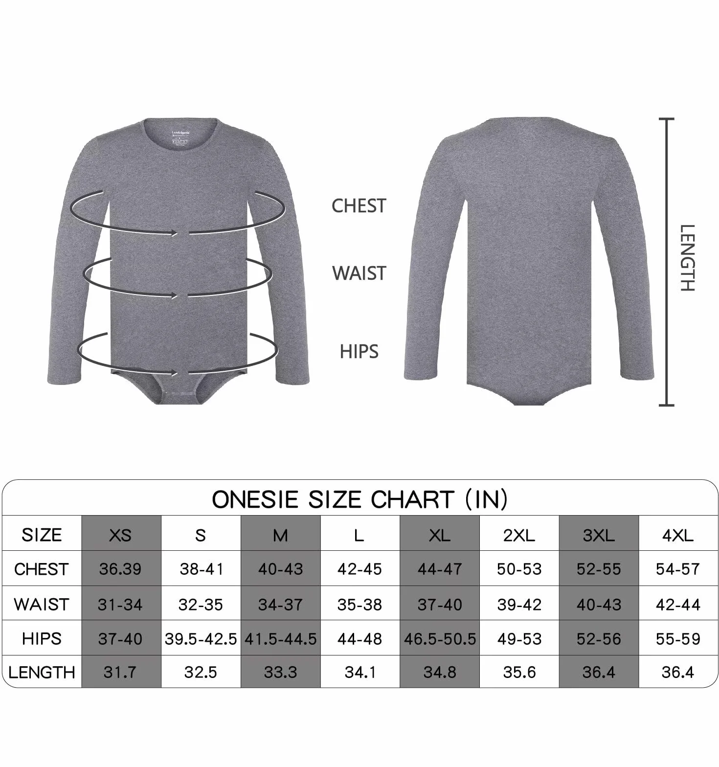 Landofgenie Mężczyźni Długi Rękaw Romper Pyżama Bodysuit One Piece Romper
