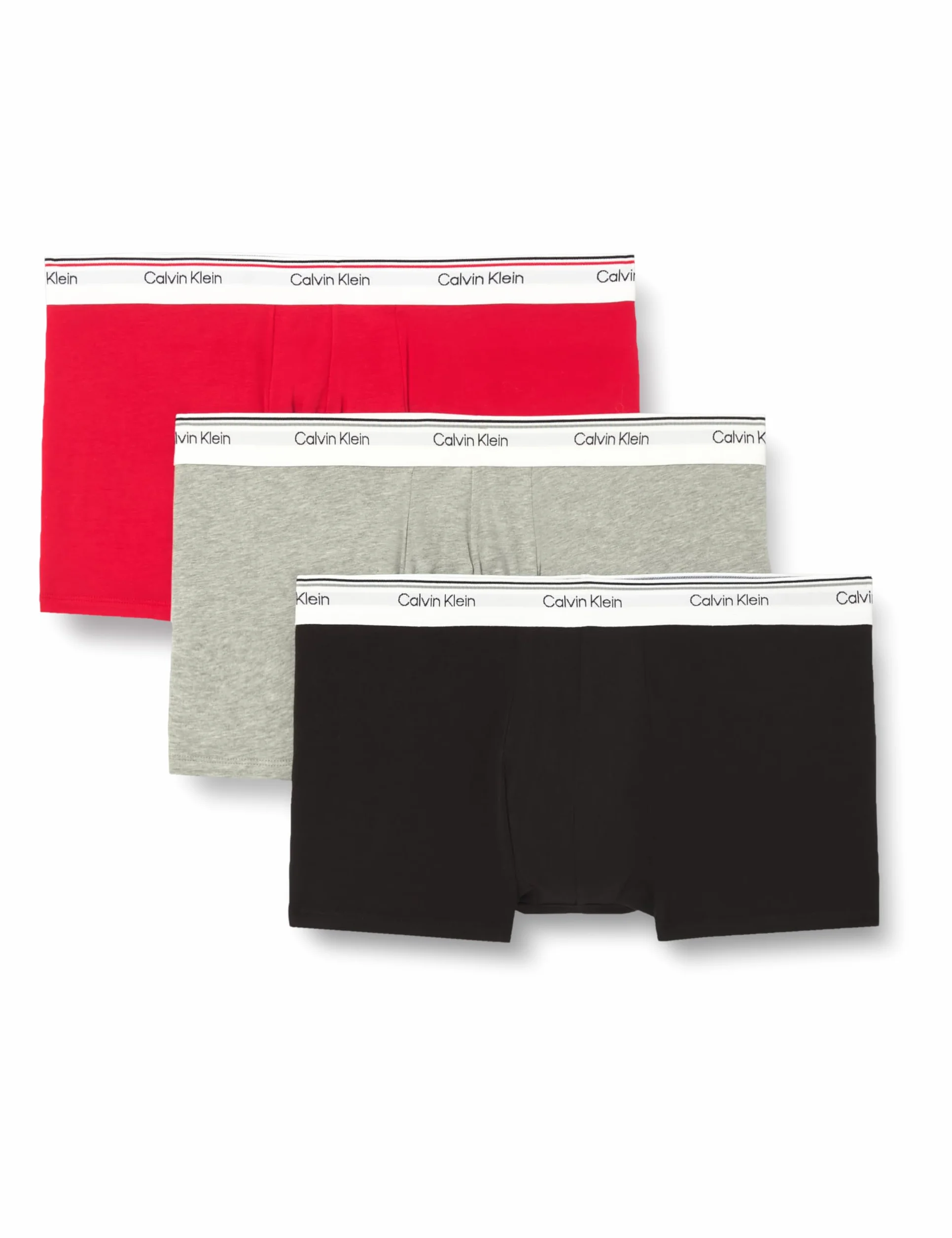 Calvin Klein Męskie bokserki z niskim stanem (3 sztuki), Szary (Empower/szary wrzos/czarny), XL