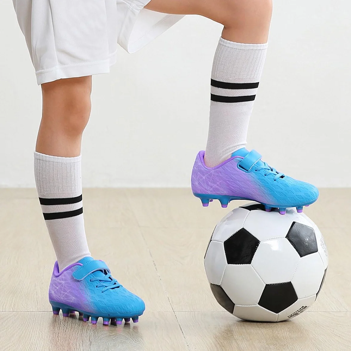 JABASIC Kids Firm Ground buty piłkarskie, dla chłopców i dziewczynek, sportowe buty piłkarskie