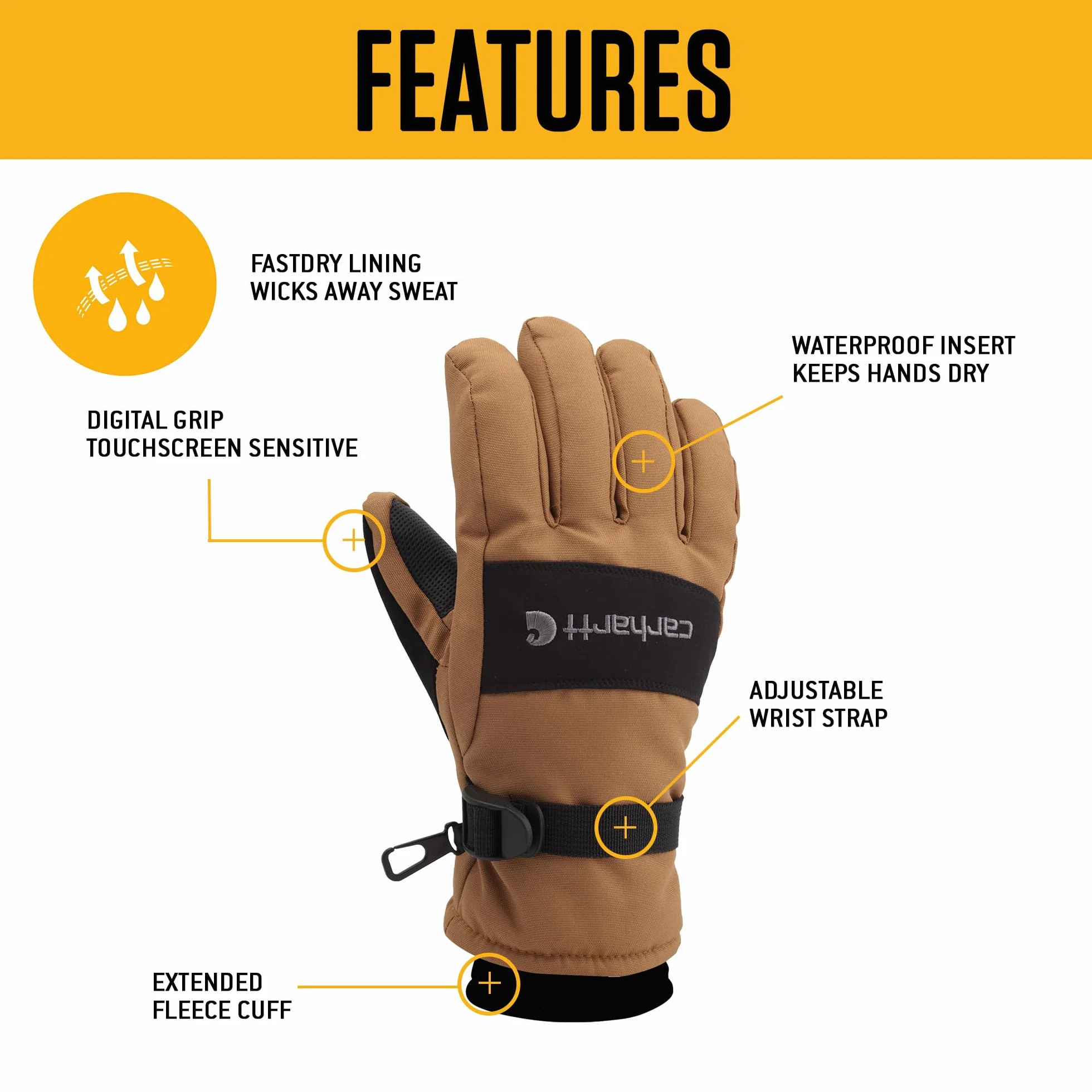 Carhartt Rękawice na zimę Mężczyźni Wp Waterproof Insulated Glove (1 w zestawie)