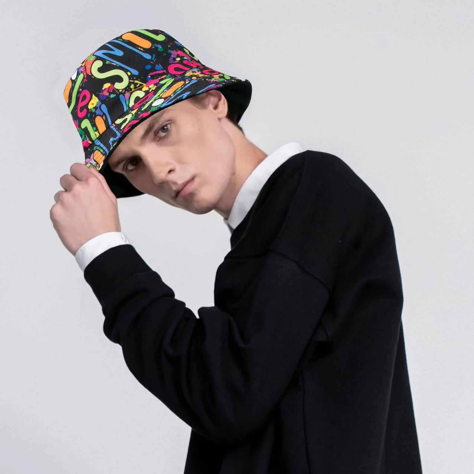 YAMEIZE Modny letni kapelusz typu bucket dla kobiet mężczyzn nastolatków dwustronny rybak stylowy dwustronny kapelusz grzybowy słońce wędrówki plaża na zewnątrz