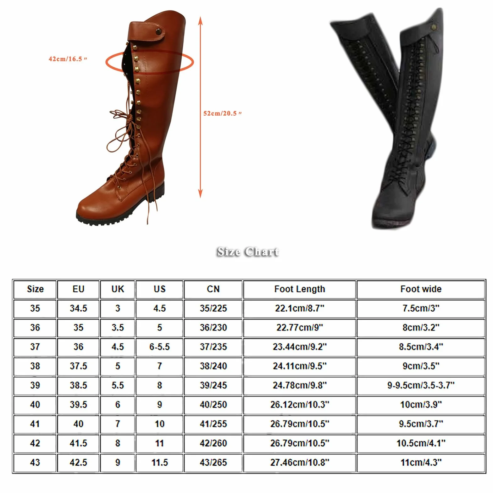 Termiczne Buty Jeździeckie (34-43), Wysokie Buty Do Jazdy Konnej, Sznurowane + Spiczasty Nosek, Antypoślizgowe + Wodoodporne, Niski Obcas (1-3 Cm), Dla Obu Płci/Na Zimę,36,Brown
