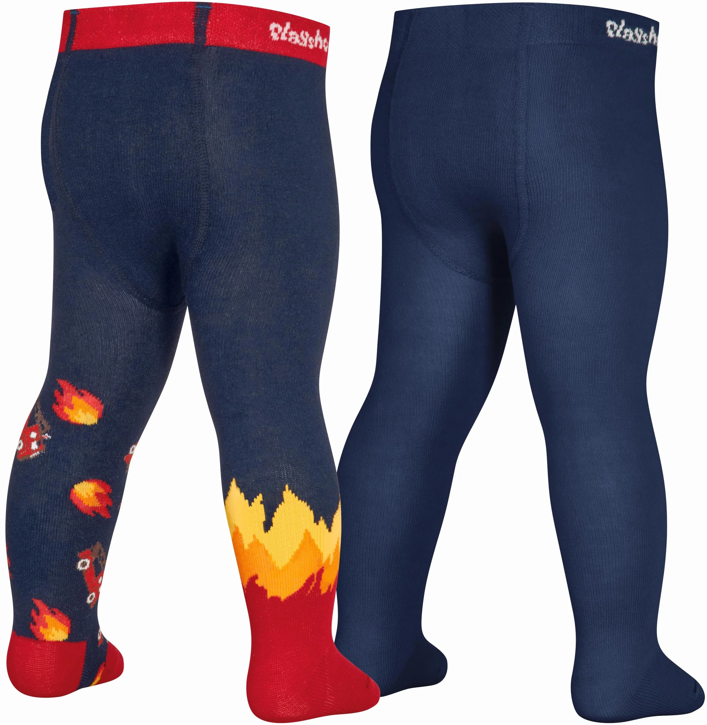 Playshoes Unisex dziecięce rajstopy strażackie, zestaw 2 sztuk, morskie, normalne