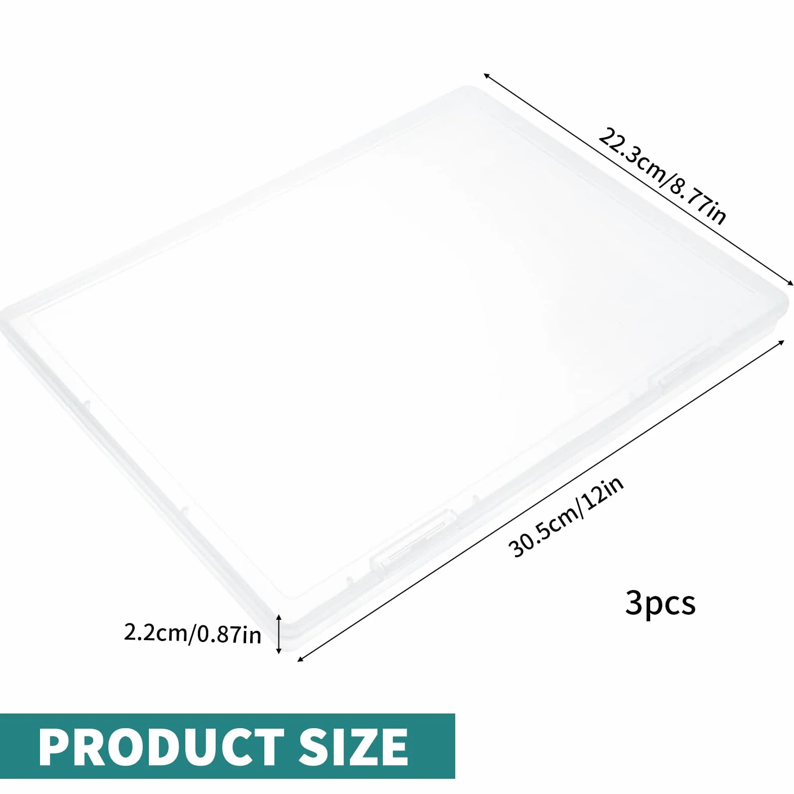 NEUSID 3 Pack pudełko do przechowywania A4, przenośne pudełko archiwalne A4 do przechowywania papieru, układane w stosy przezroczyste organizery na dokumenty, listy, albumy kolekcjonerskie, czasopisma
