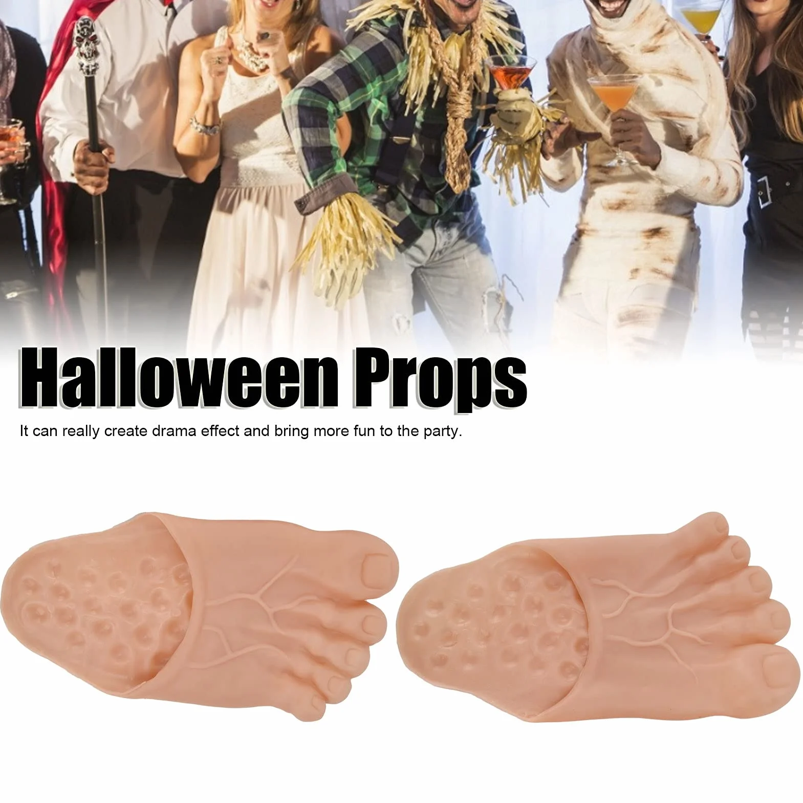 Duże Kapcie na Buty, śmieszne Bose Stopy, Stopy Potwora Jaskiniowca, Realistyczne Kapcie Wielkostopowe, Kostiumy na Halloween Rekwizyty Akcesoria Imprezowe, Impreza Przebierana