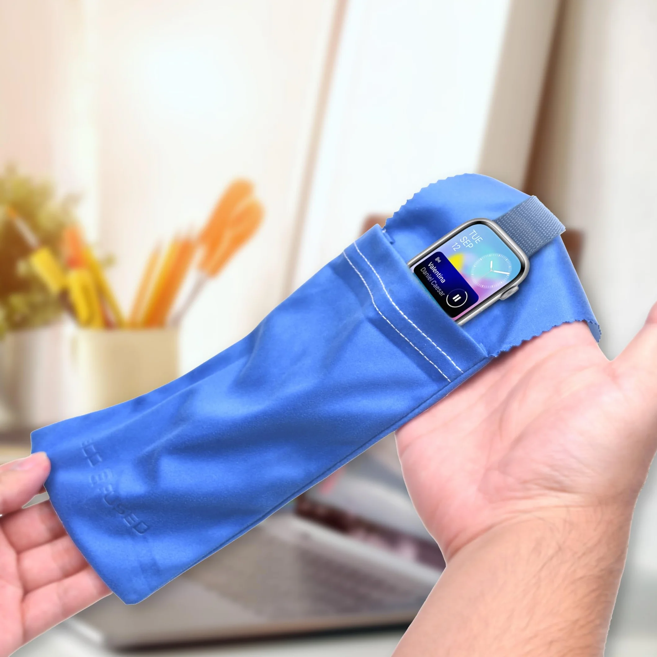 Etui na okulary Eco-Fused Slim - 4-pack wielokolorowych futerałów na okulary z mikrofibry - Miękkie etui na okulary przeciwsłoneczne - Etui na okulary ochronne z zapięciem na klapkę