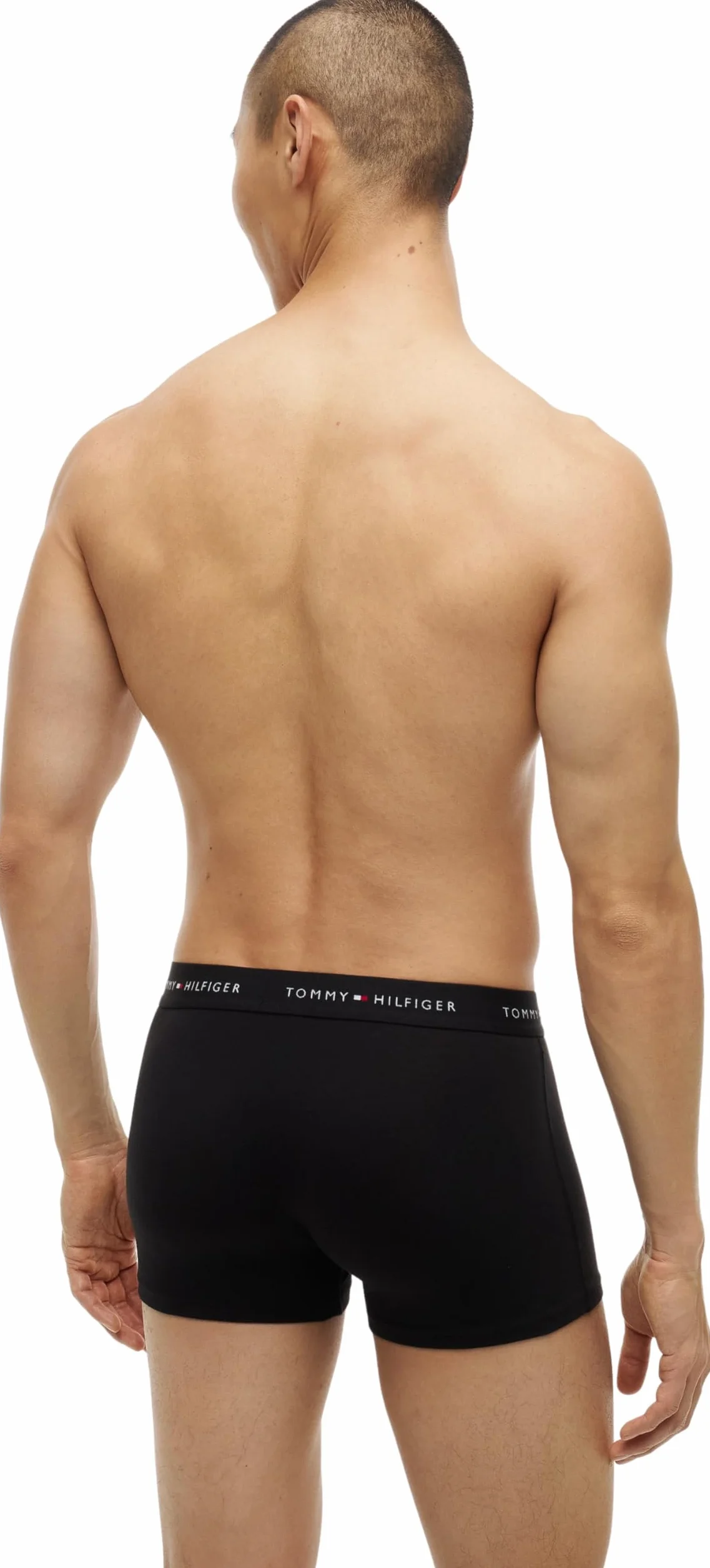 Tommy Hilfiger Męskie 3-pak kąpielówek z paskiem z logo, Czarny (czarny/czarny/czarny), XXL